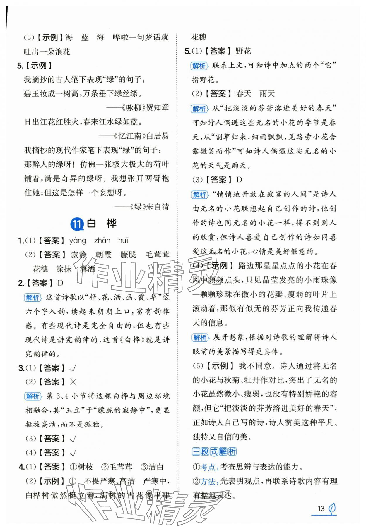 2025年一本同步訓(xùn)練四年級(jí)語(yǔ)文下冊(cè)人教版浙江專版 第13頁(yè)