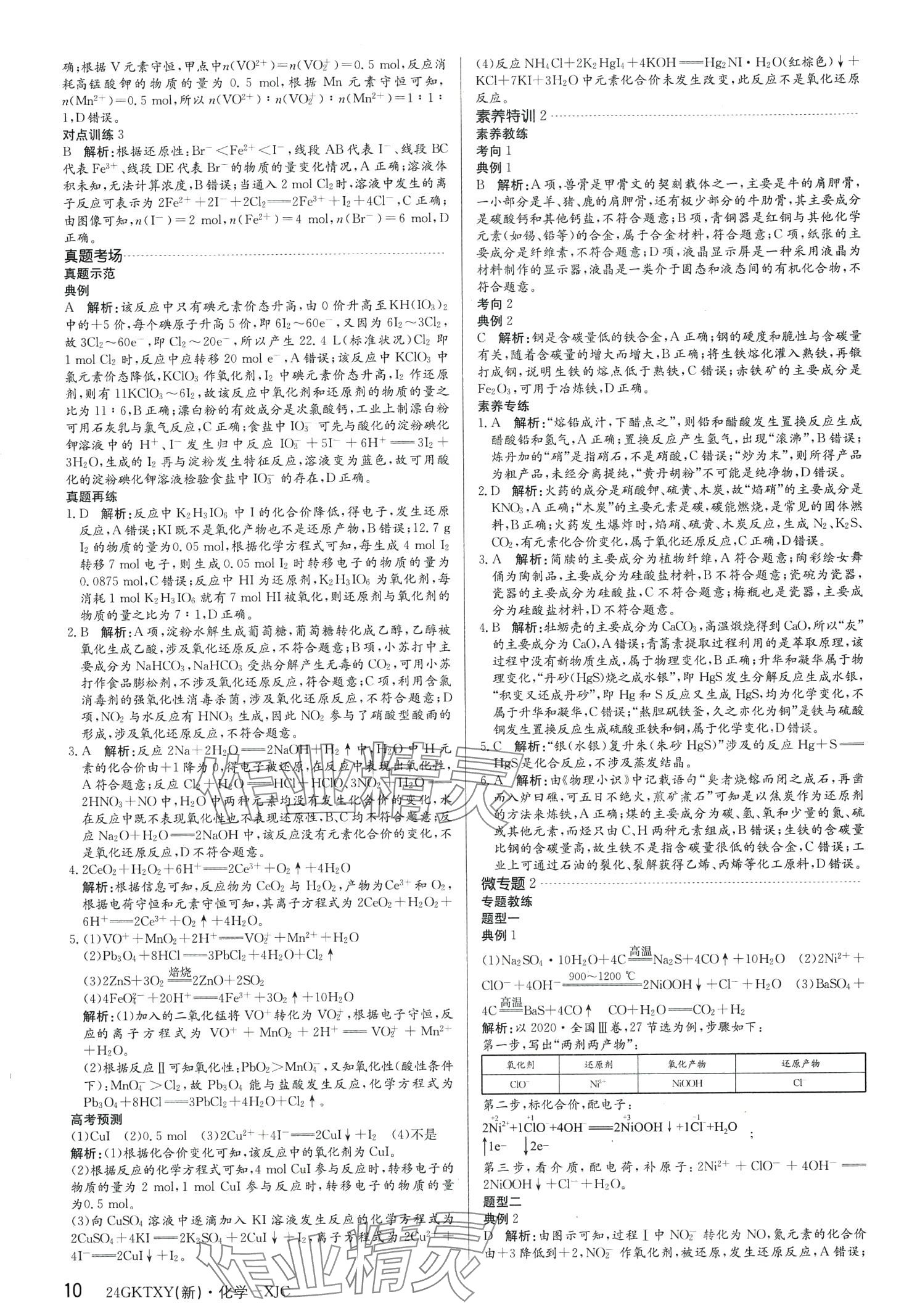 2024年高考特訓(xùn)營(yíng)高中化學(xué)通用版&nbsp;第10頁(yè)
