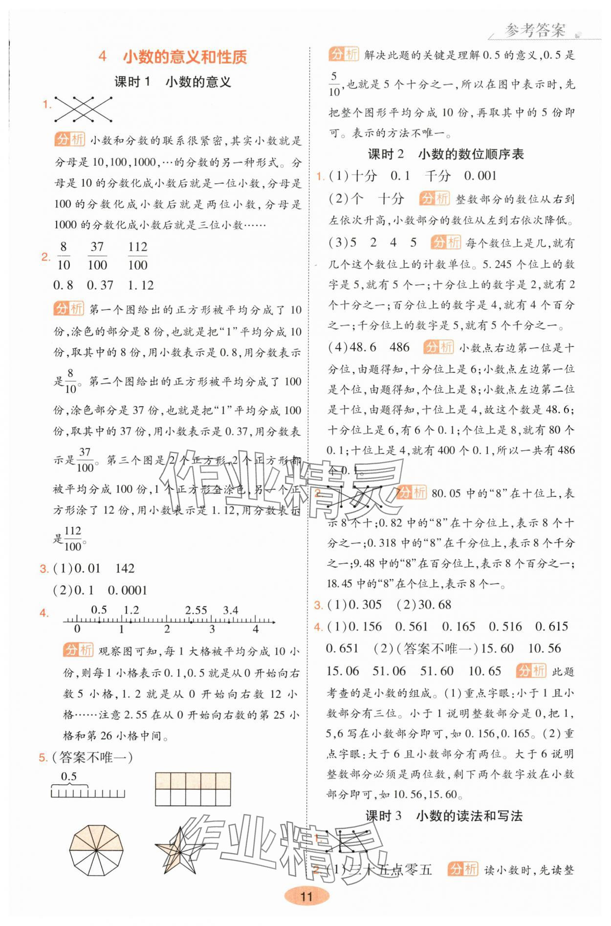 2024年黃岡同步練一日一練四年級(jí)數(shù)學(xué)下冊(cè)人教版 參考答案第11頁(yè)