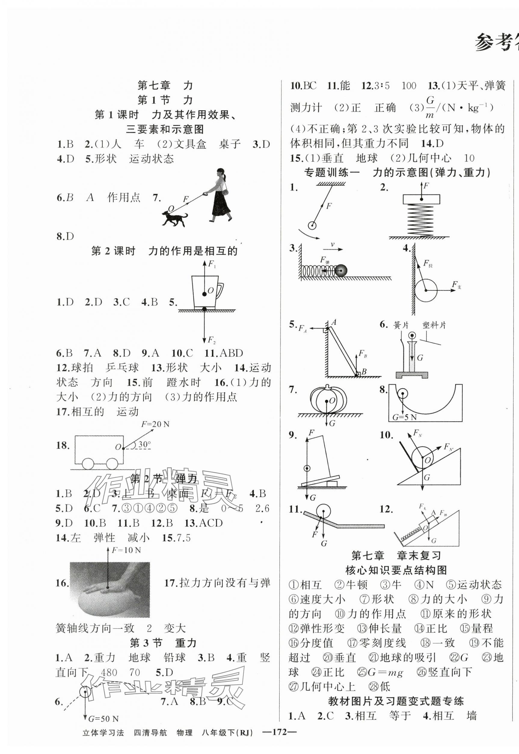 2024年四清導航八年級物理下冊人教版遼寧專版 第1頁