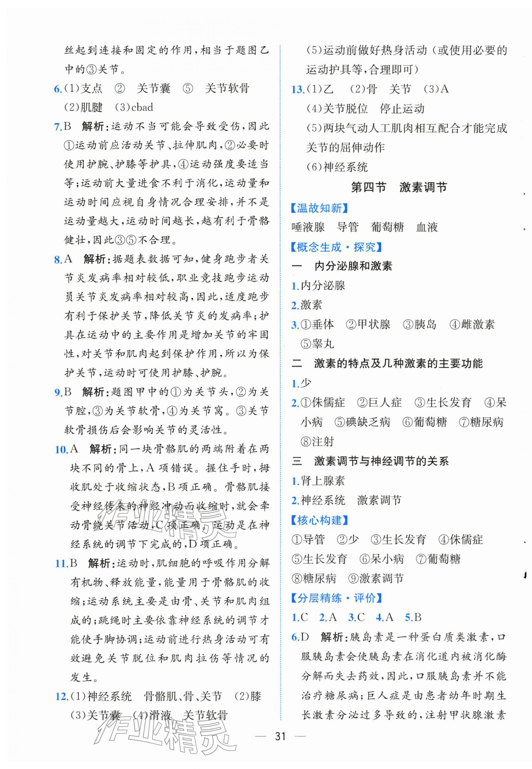 2025年人教金学典同步解析与测评八年级生物上册人教版云南专版 第7页
