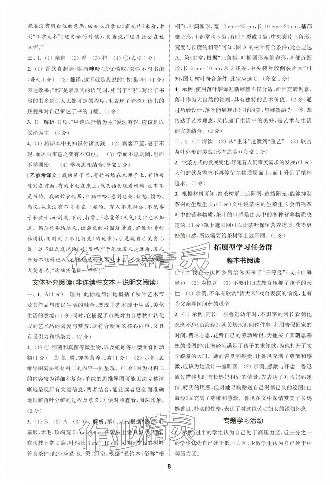 2025年拔尖特訓(xùn)七年級(jí)語(yǔ)文上冊(cè)人教版 第8頁(yè)
