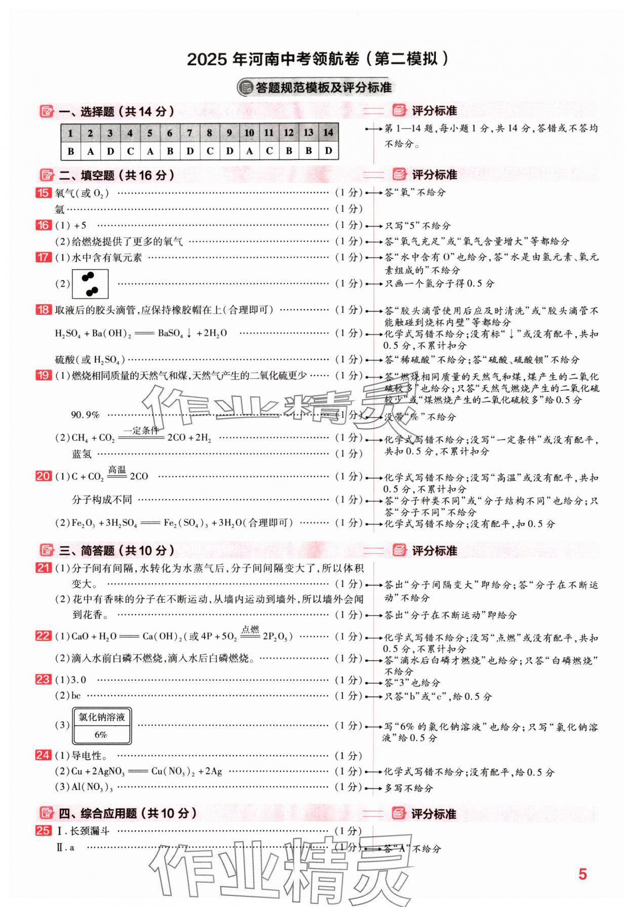 2025年金考卷百校聯(lián)盟系列中考領(lǐng)航卷化學(xué)河南專版 第5頁