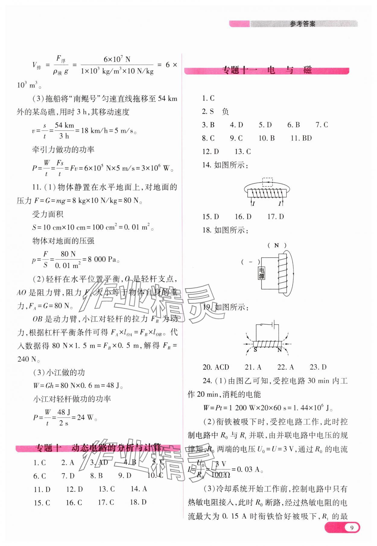 2025年中考復(fù)習(xí)指導(dǎo)與優(yōu)化訓(xùn)練物理山西專版 第9頁(yè)