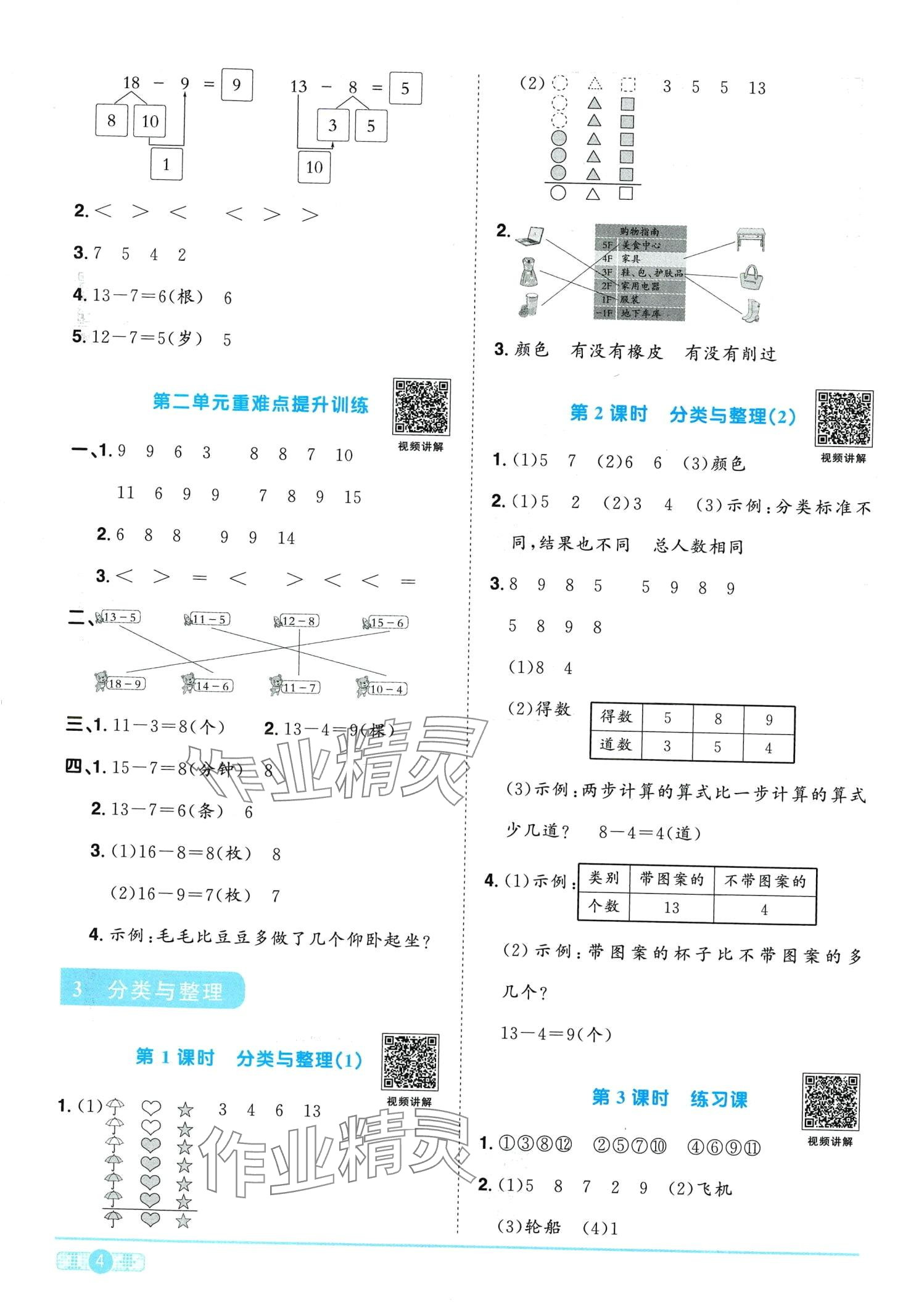 2024年陽(yáng)光同學(xué)課時(shí)優(yōu)化作業(yè)一年級(jí)數(shù)學(xué)下冊(cè)人教版廣東專版 第4頁(yè)