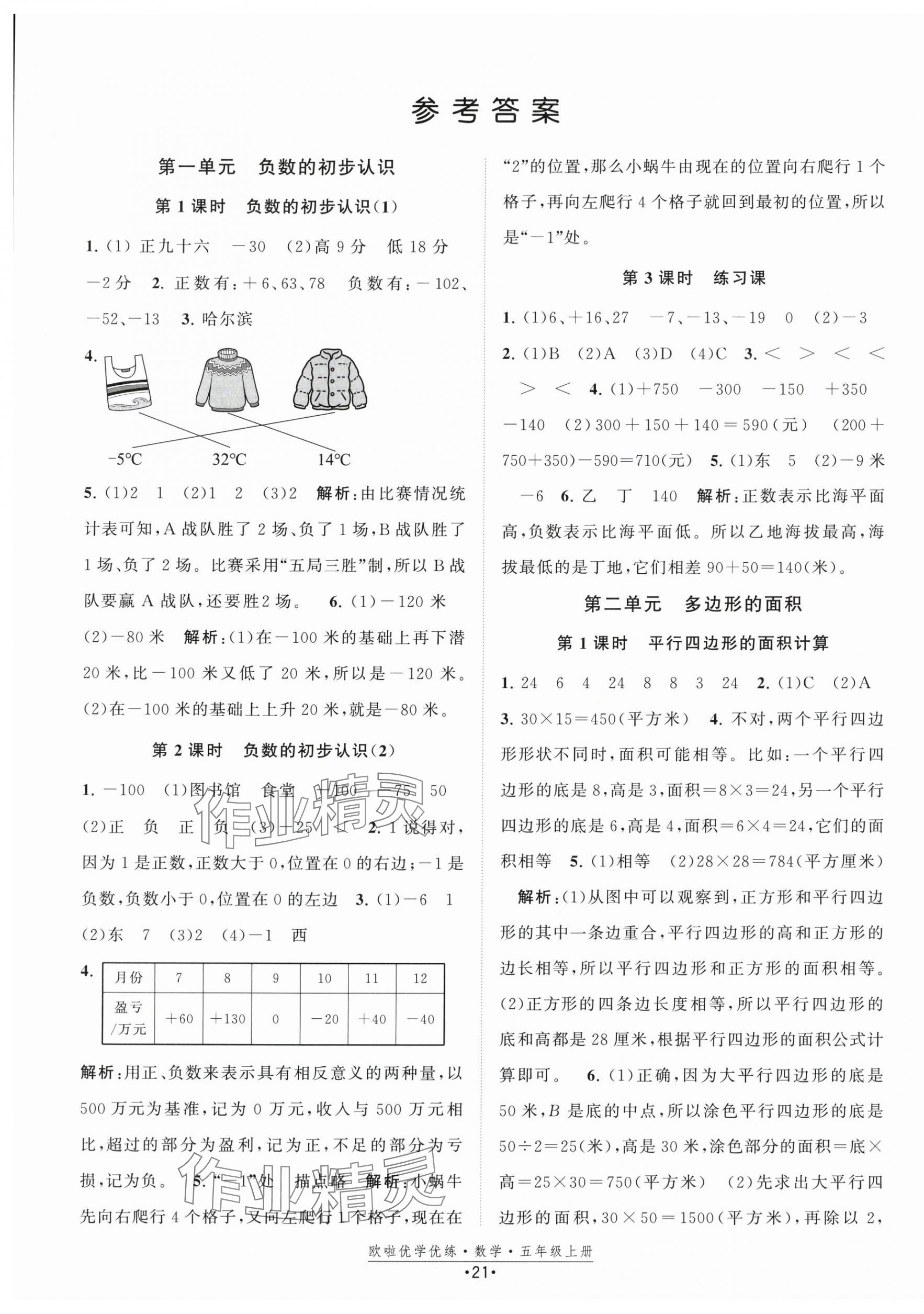 2025年欧啦优学优练五年级数学上册苏教版 第1页