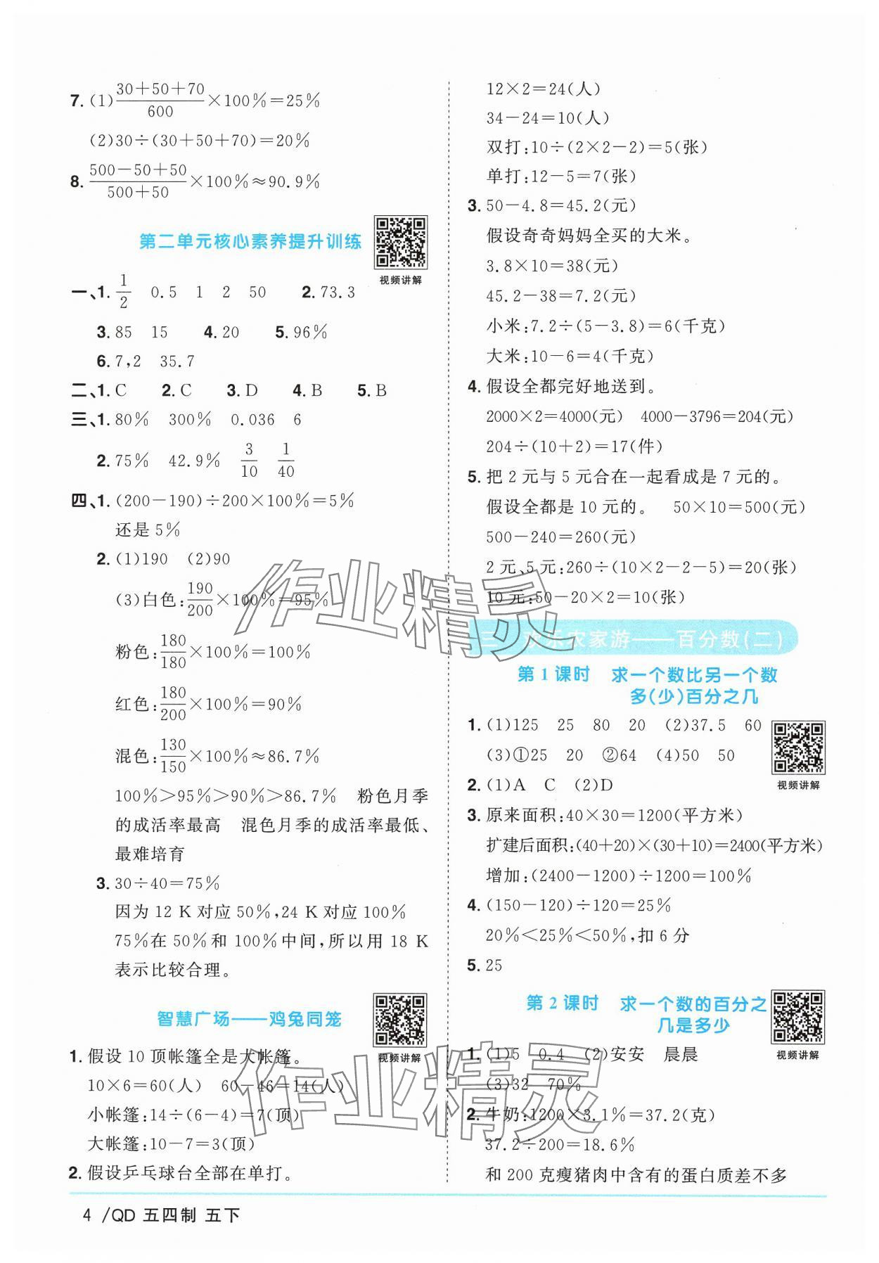 2025年阳光同学课时优化作业五年级数学下册青岛版五四制 第4页