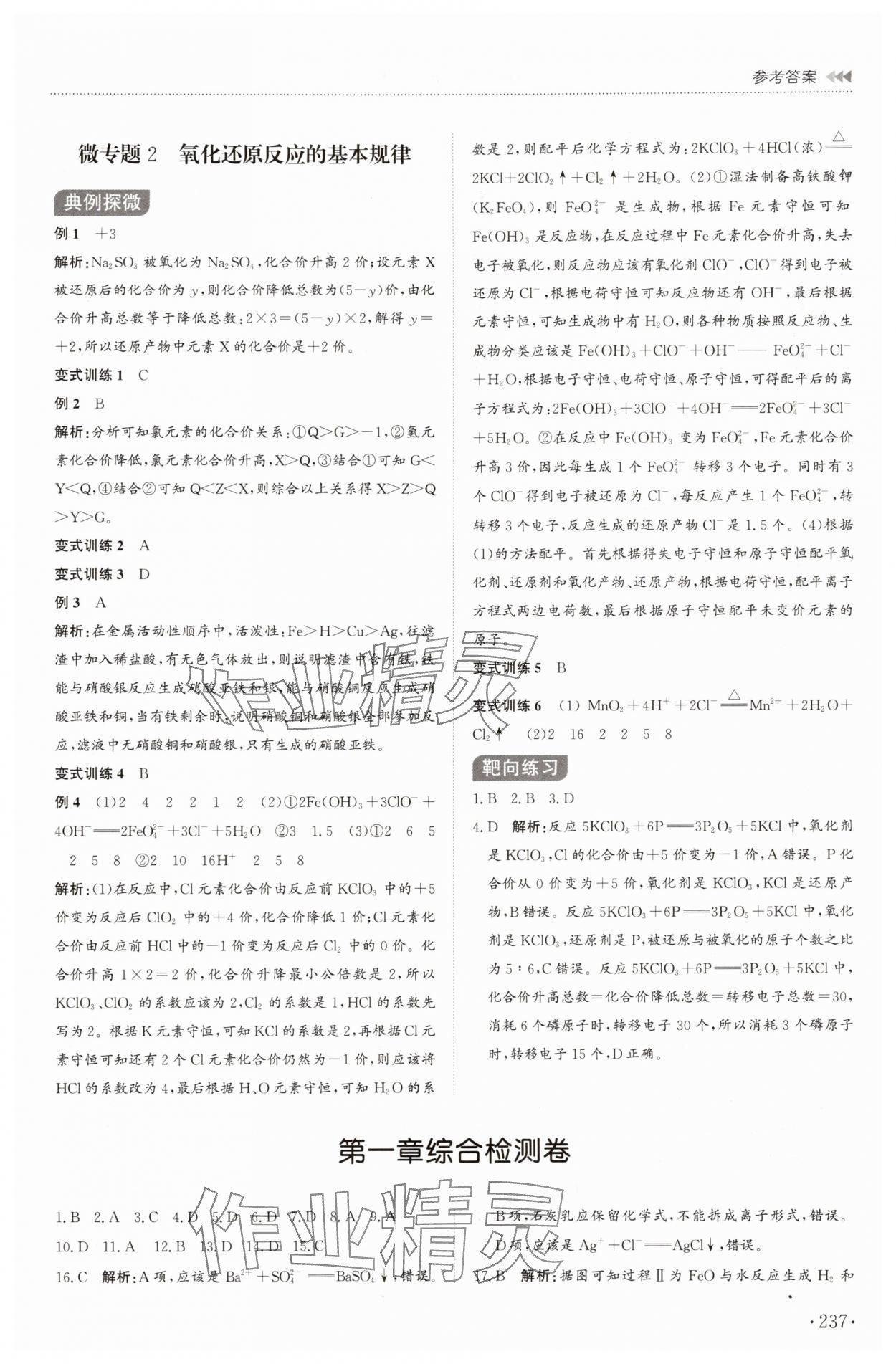 2025年同步練習冊山東科學技術出版社高中化學必修第一冊人教版 第9頁