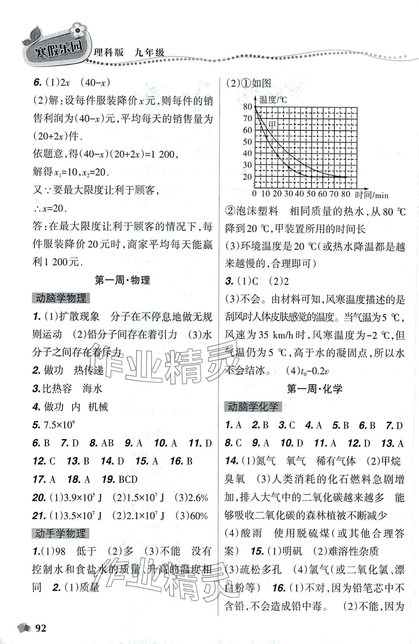 2024年寒假樂(lè)園遼寧師范大學(xué)出版社九年級(jí)理科版 第2頁(yè)