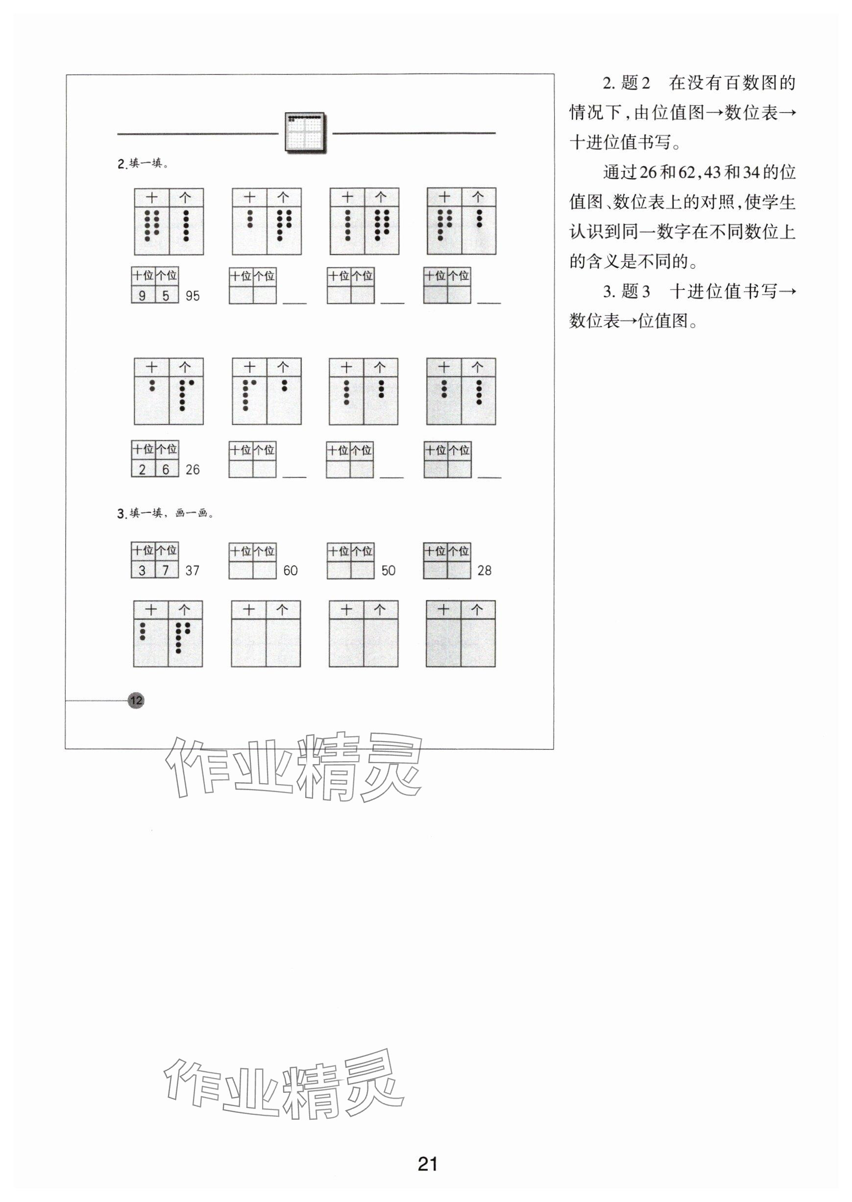 2024年教材課本一年級(jí)數(shù)學(xué)下冊(cè)滬教版54制 參考答案第21頁(yè)