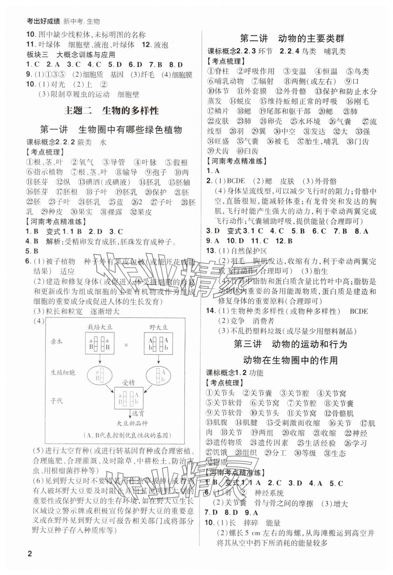 2025年考出好成績中考總復習生物河南專版 第2頁