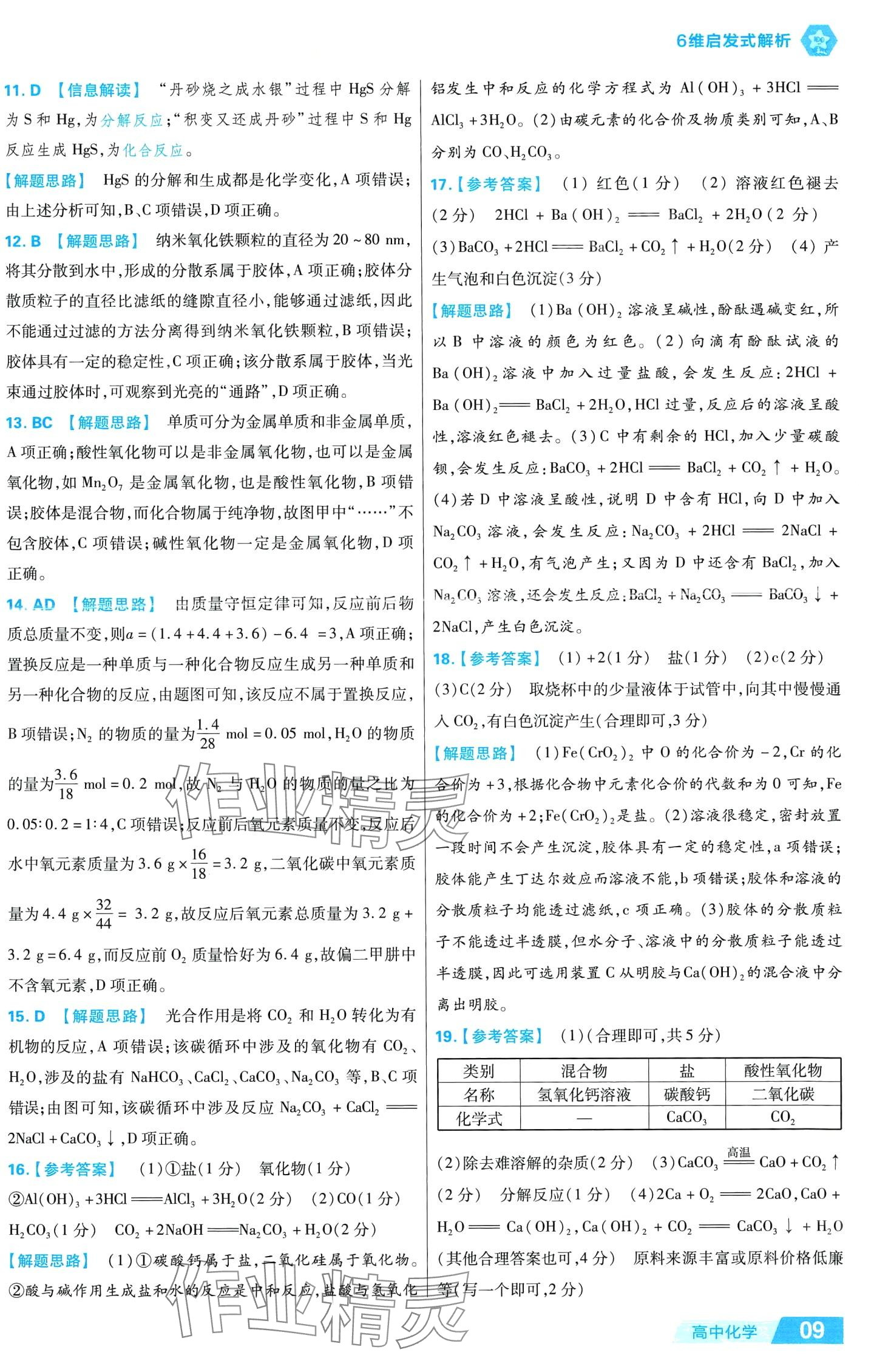 2024年金考卷活頁題選高中化學(xué)必修第一冊魯科版 第11頁