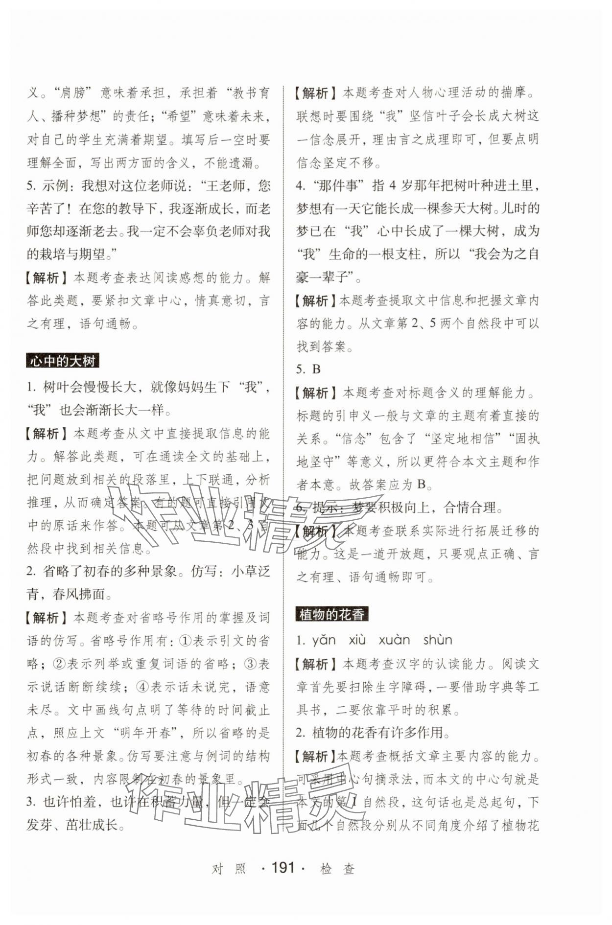 2025年小学语文考试阅读真题精选专练详解四年级人教版 参考答案第12页