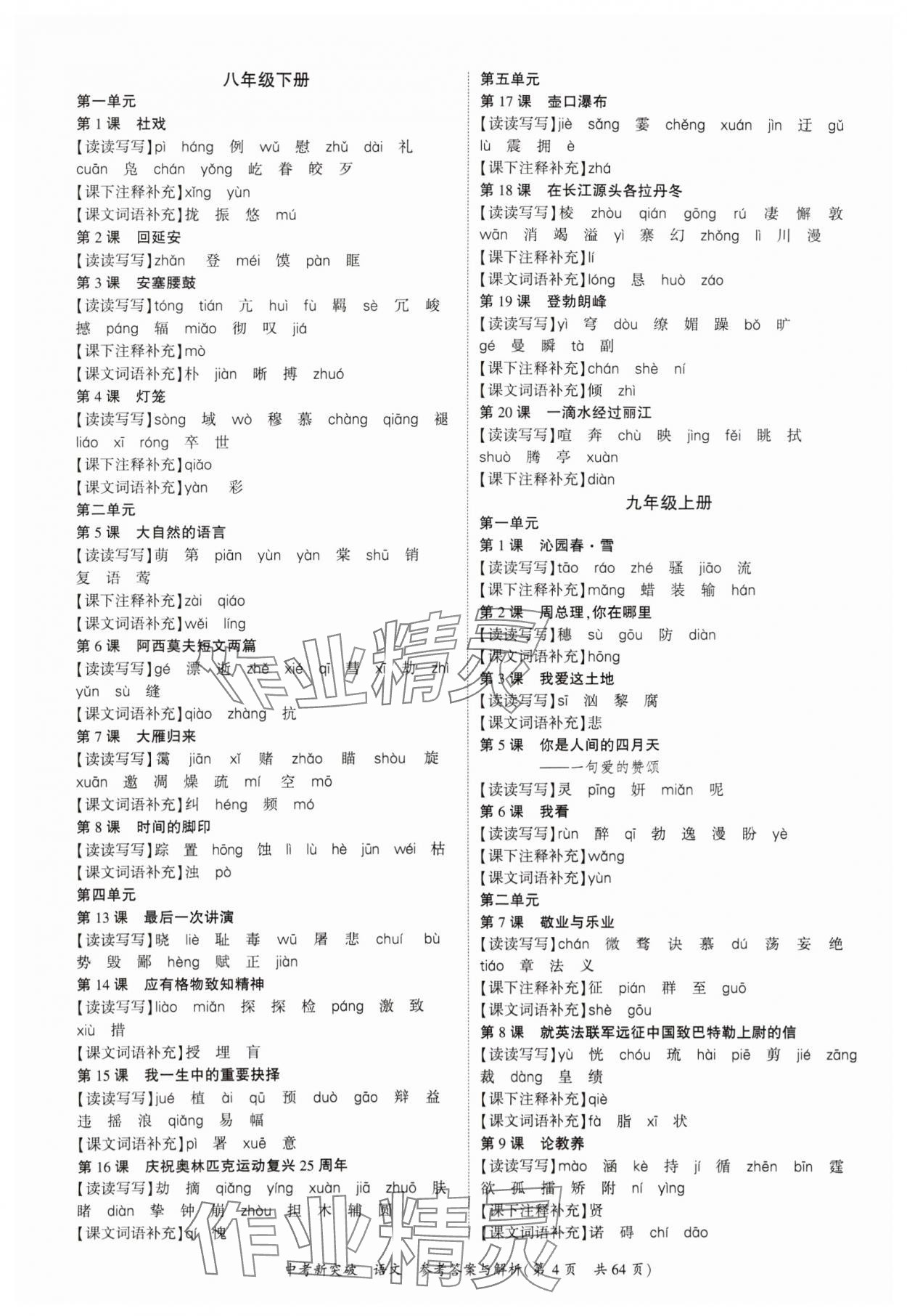 2025年宏閱文化中考新突破語(yǔ)文廣西專(zhuān)版&nbsp;第4頁(yè)