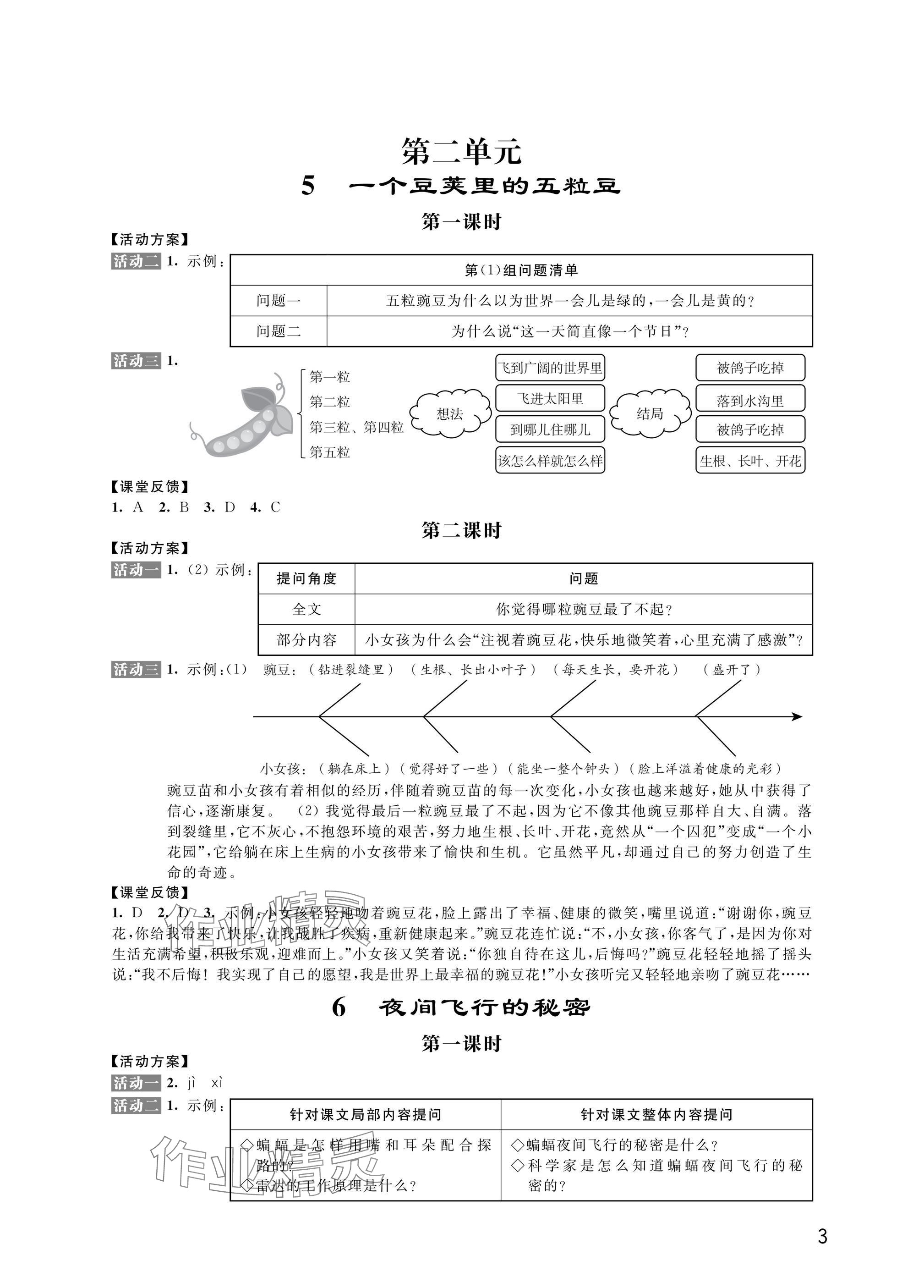 2024年優(yōu)思優(yōu)評(píng)四年級(jí)語(yǔ)文上冊(cè)人教版 參考答案第3頁(yè)