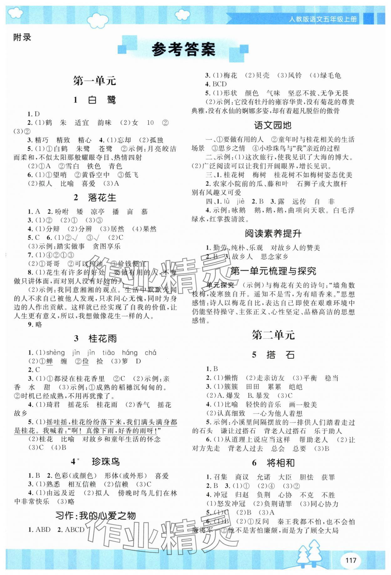 2025年同步实践评价课程基础训练湖南少年儿童出版社五年级语文上册人教版 第1页