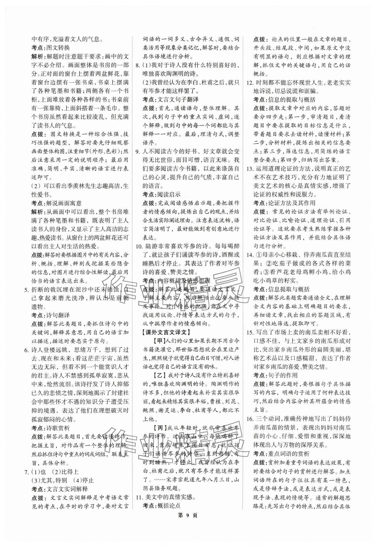 2025年全優(yōu)中考全國(guó)中考試題精選精析語(yǔ)文河北專用 第9頁(yè)