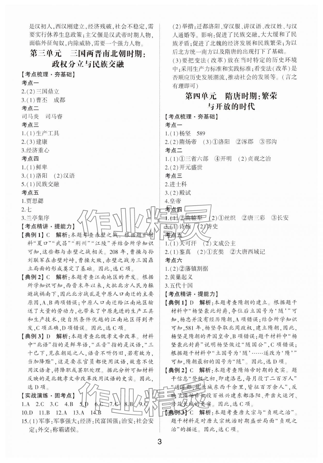 2024年初中總復習手冊山東科學技術出版社歷史 第3頁