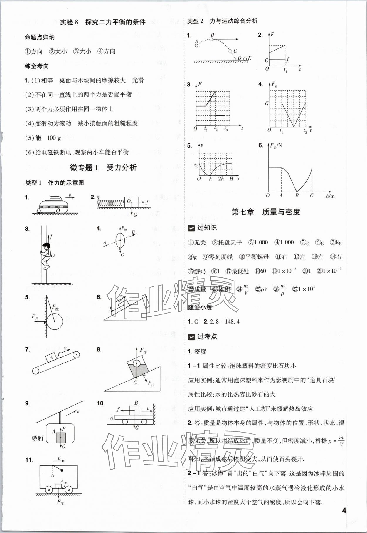 2024年中考一遍過物理貴州專版 參考答案第4頁(yè)