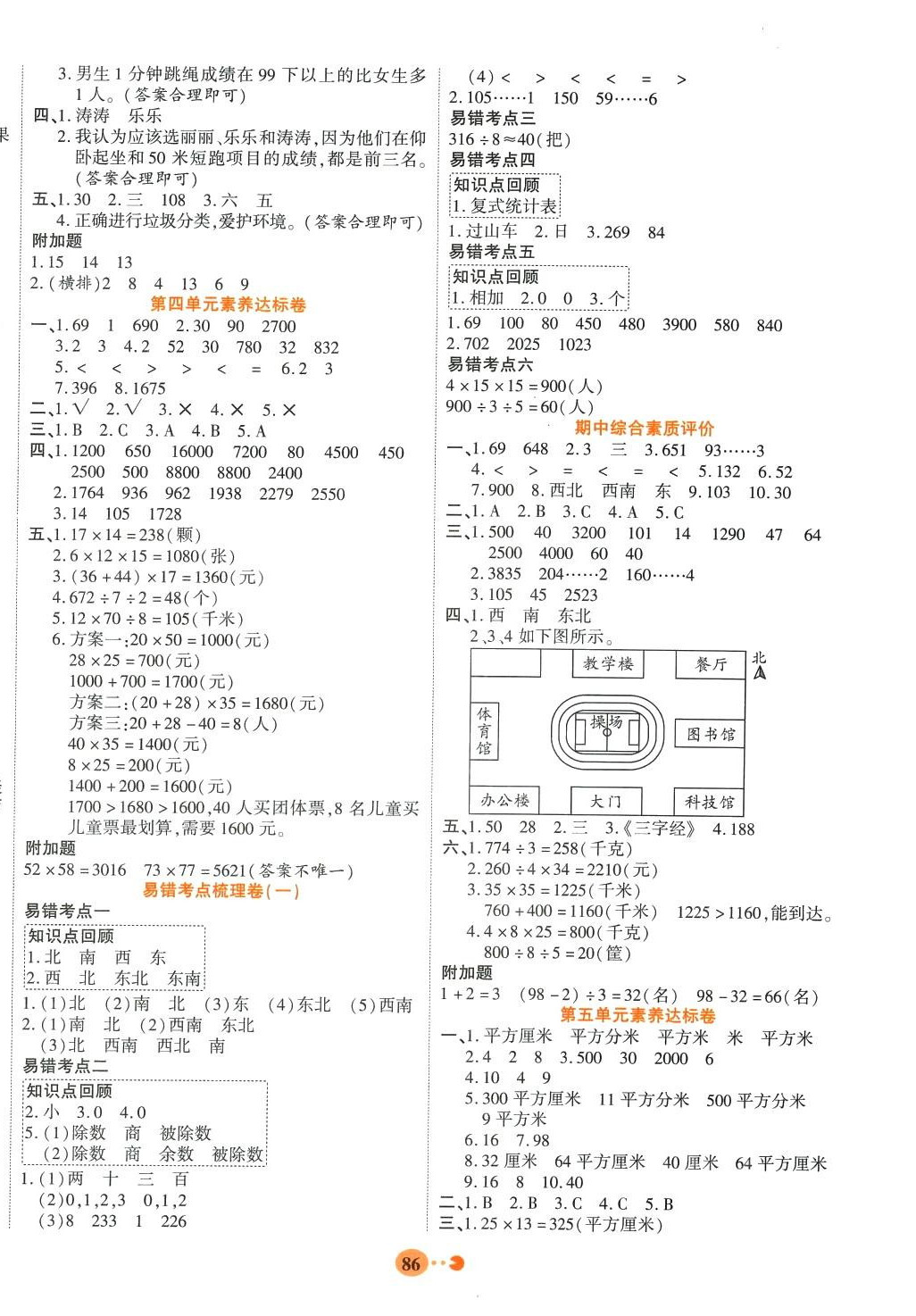 2024年暢響雙優(yōu)卷三年級(jí)數(shù)學(xué)下冊(cè)人教版 參考答案第2頁