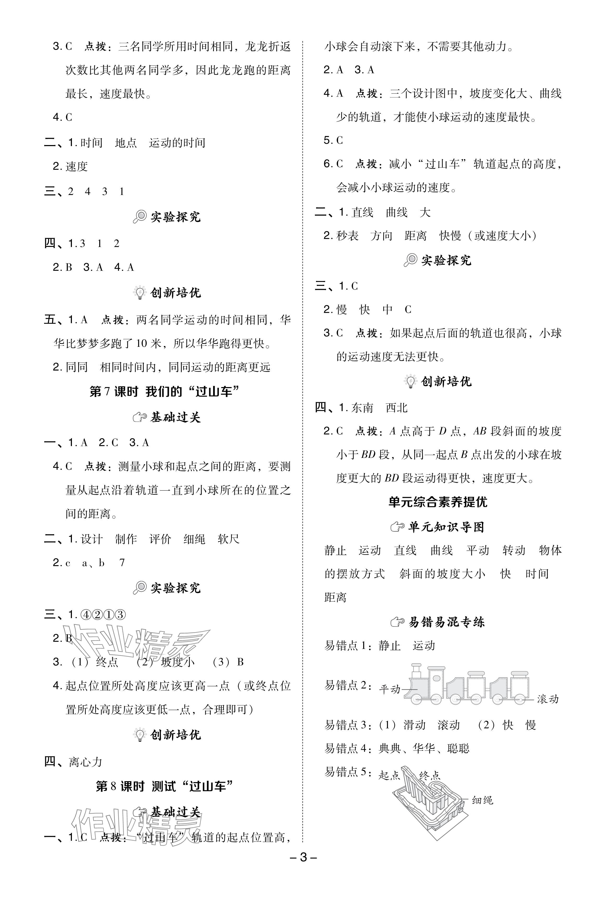 2024年綜合應(yīng)用創(chuàng)新題典中點(diǎn)三年級(jí)科學(xué)下冊(cè)教科版 參考答案第3頁(yè)