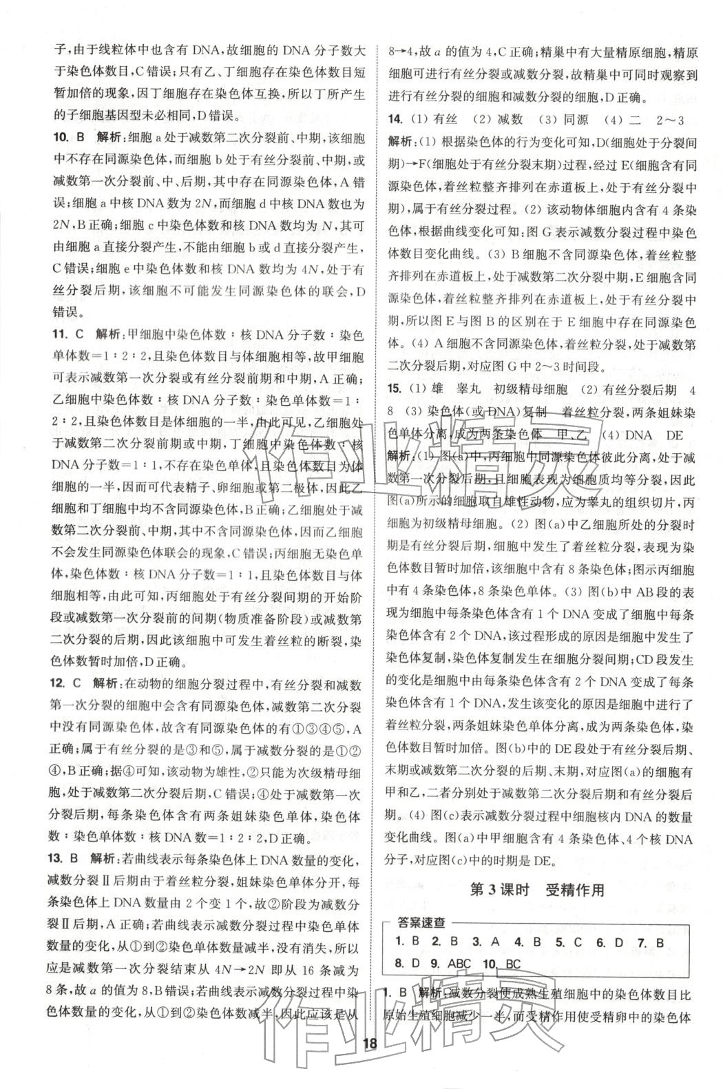 2025年通成學(xué)典課時(shí)作業(yè)本高中生物必修第二冊(cè)人教版 第18頁(yè)