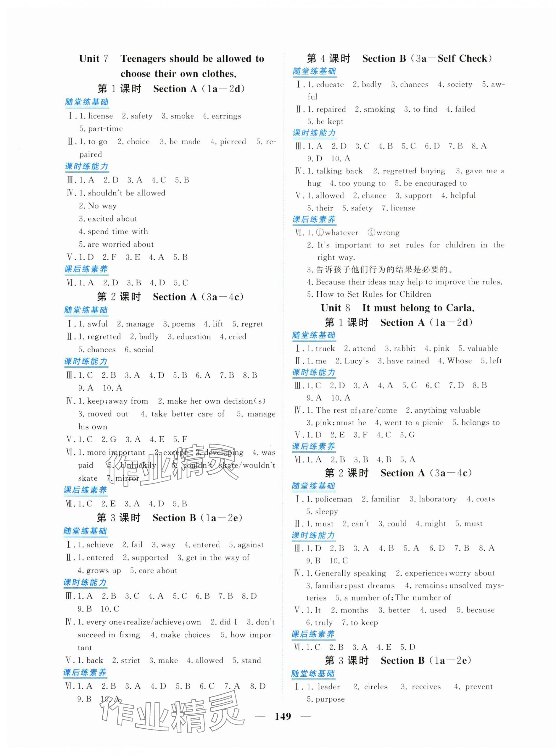 2025年新坐标同步练习九年级英语全一册人教版青海专用 第5页