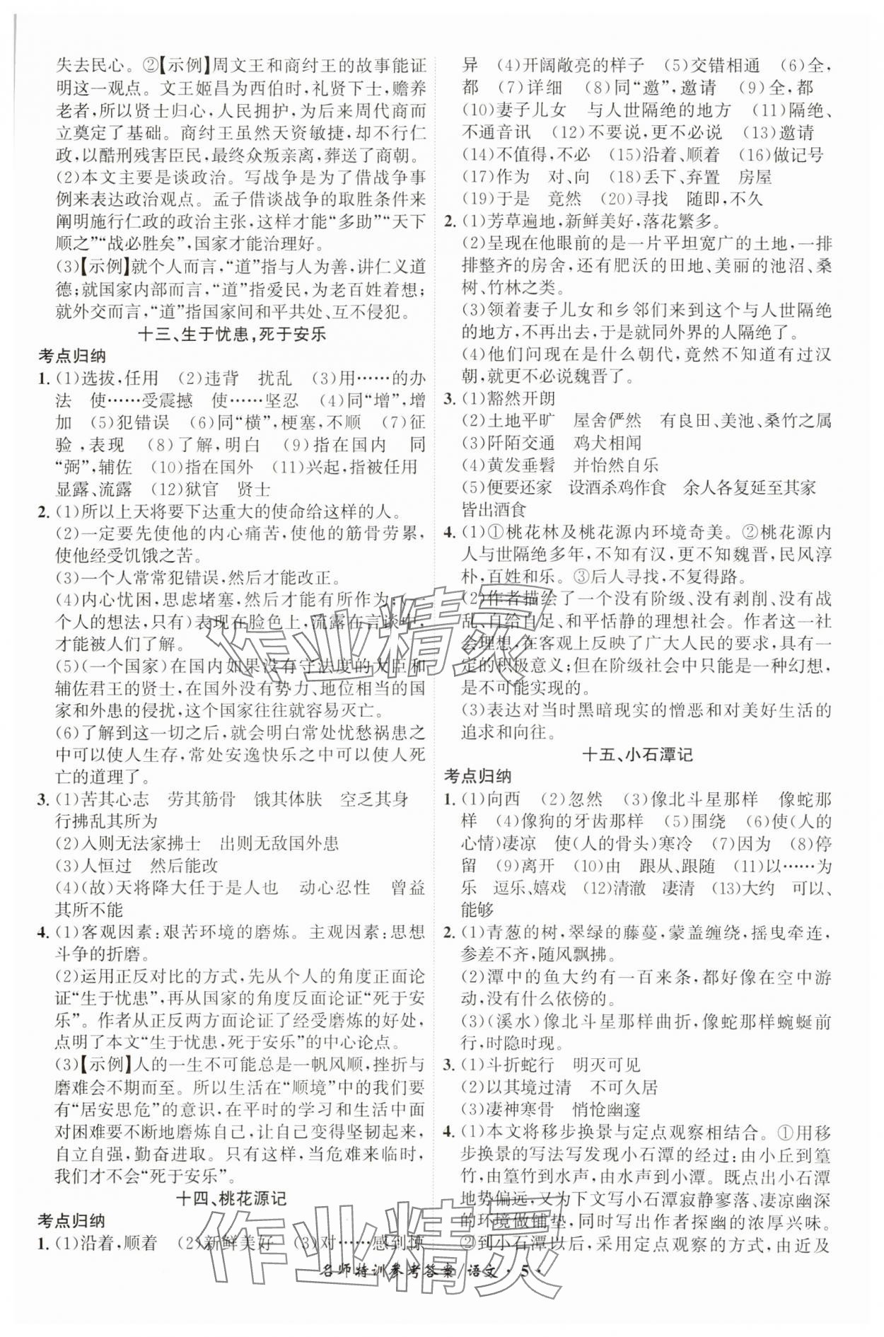 2025年名師特訓語文安徽專版 第5頁