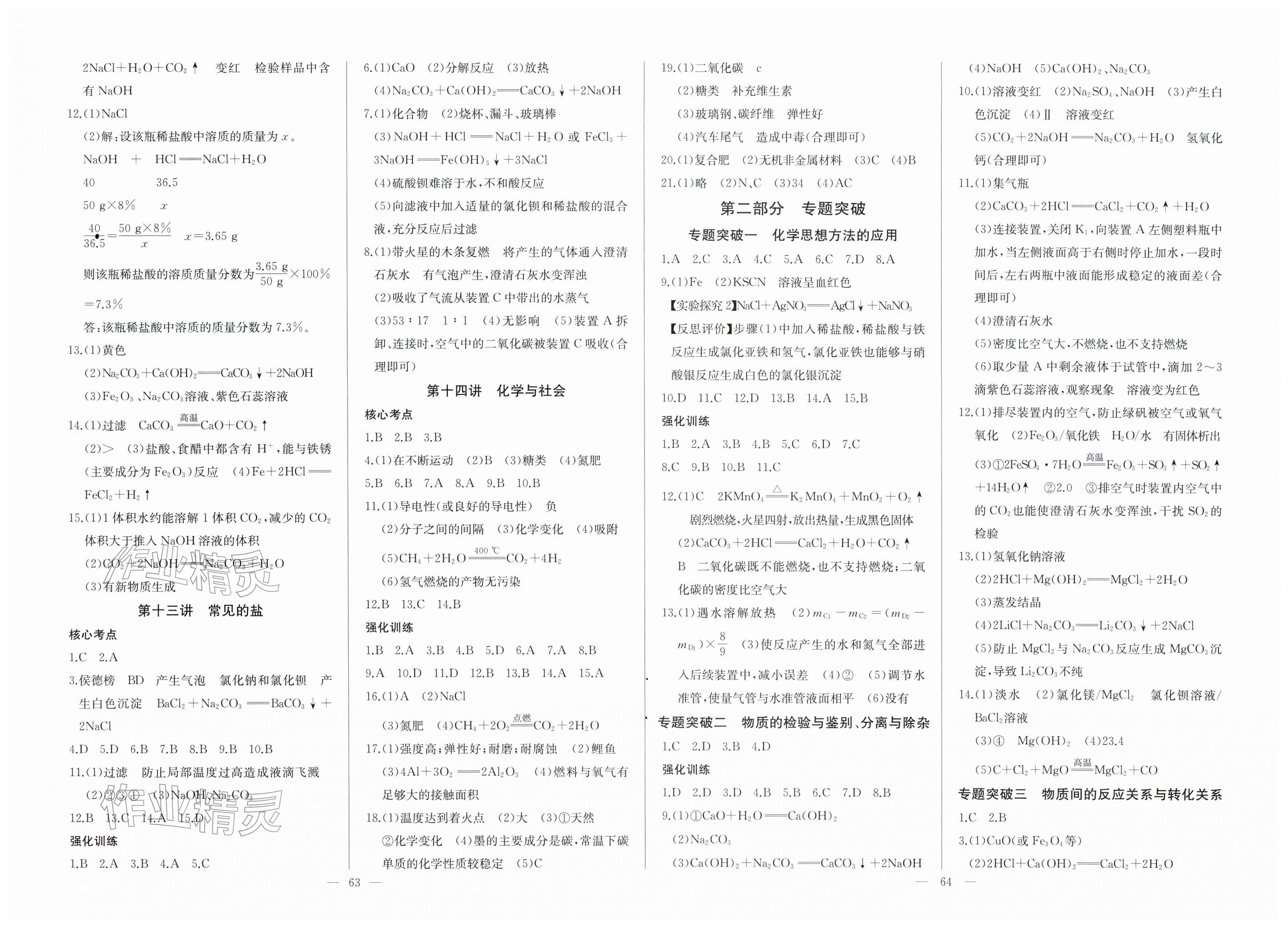 2026年思维新观察中考化学&nbsp;第4页