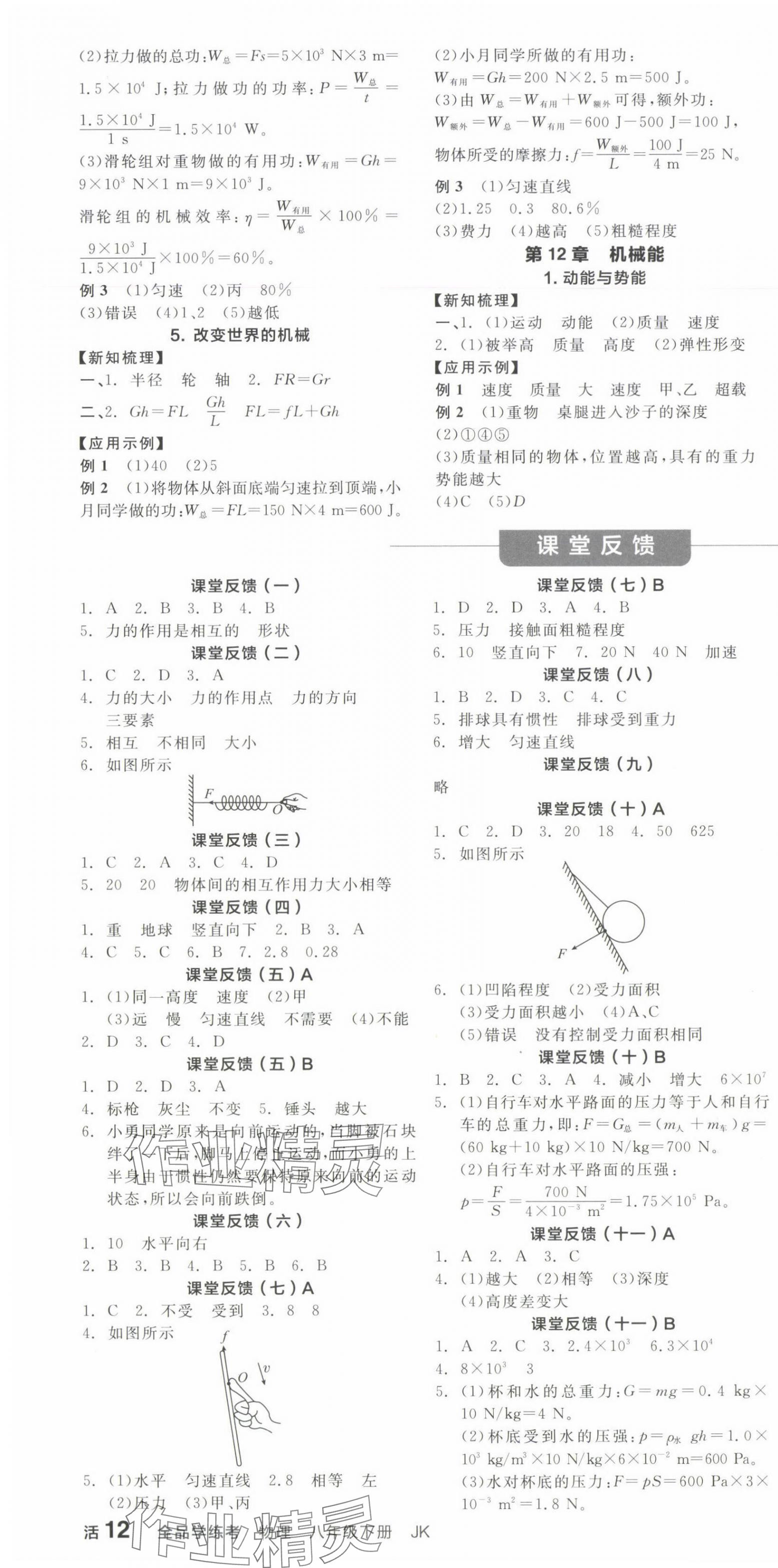 2025年全品學(xué)練考八年級(jí)物理下冊(cè)教科版 第4頁