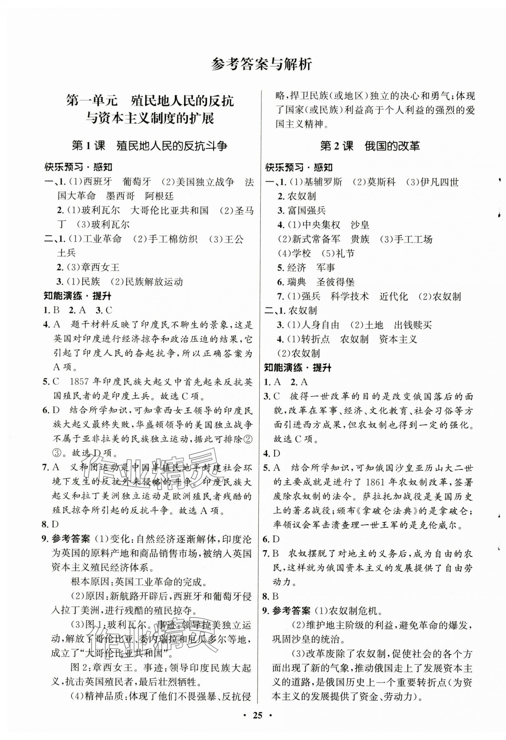 2025年初中同步練習冊世界歷史第二冊人教版54制山東教育出版社 第1頁