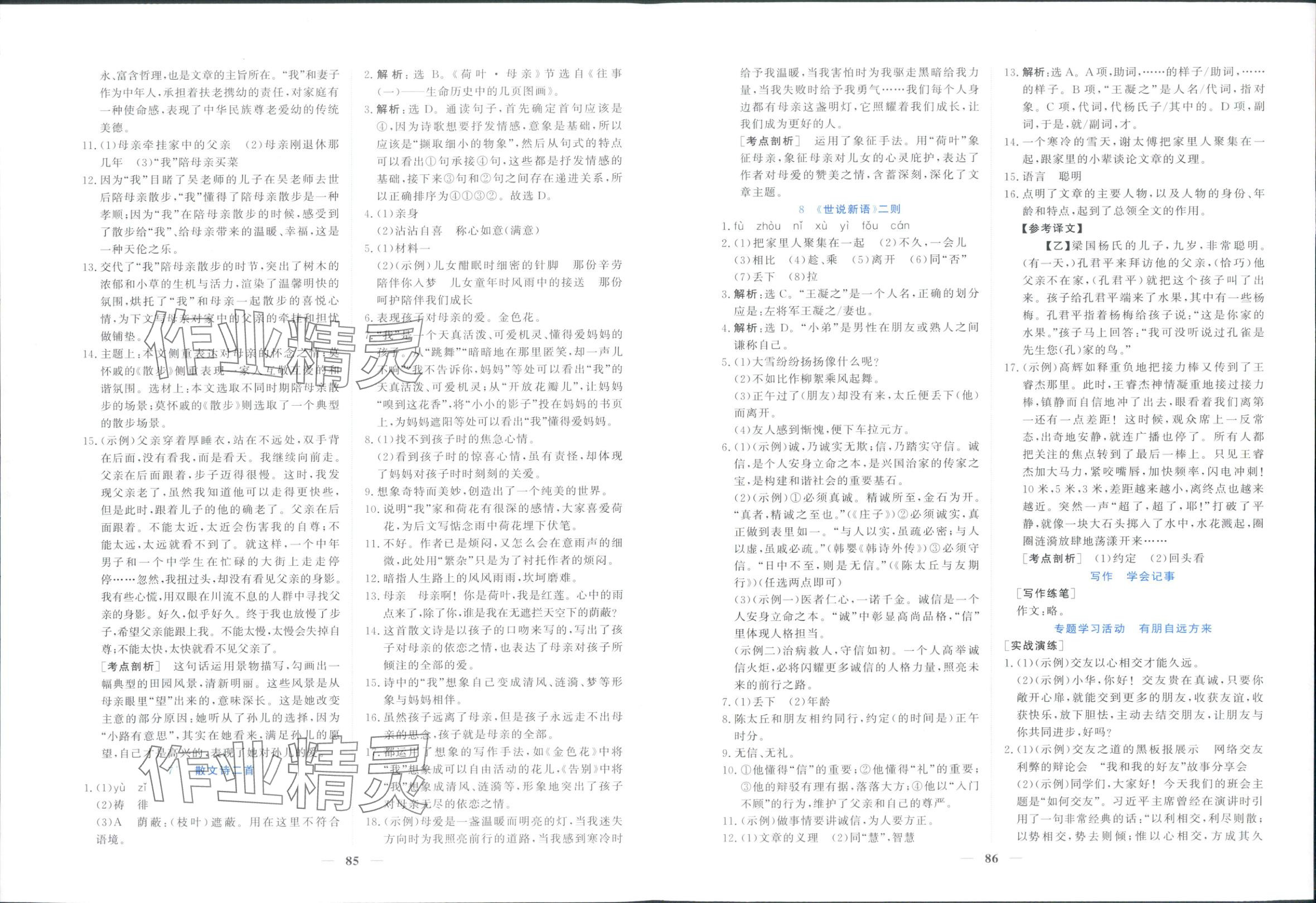 2025年新坐标同步练习七年级语文上册人教版青海专用 第3页