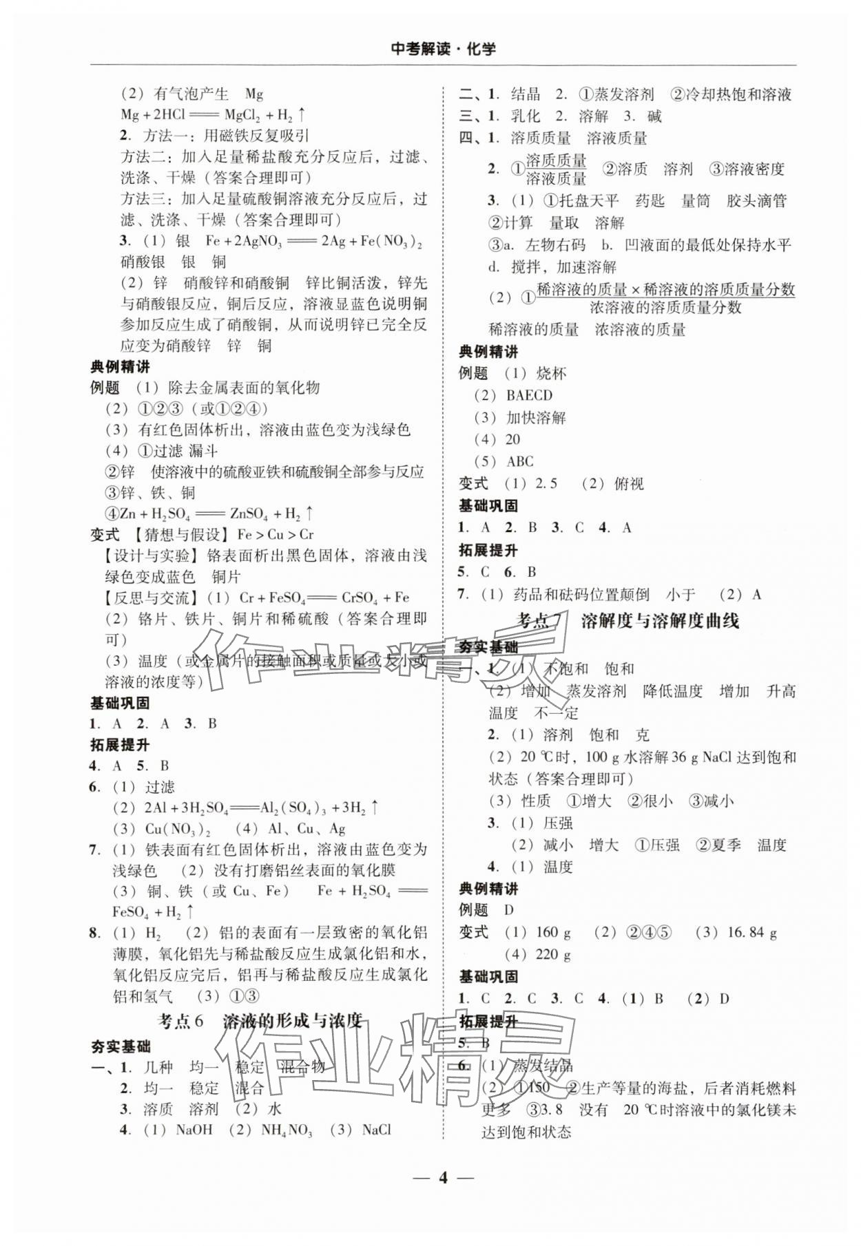 2024年南粵學典中考解讀化學 第4頁