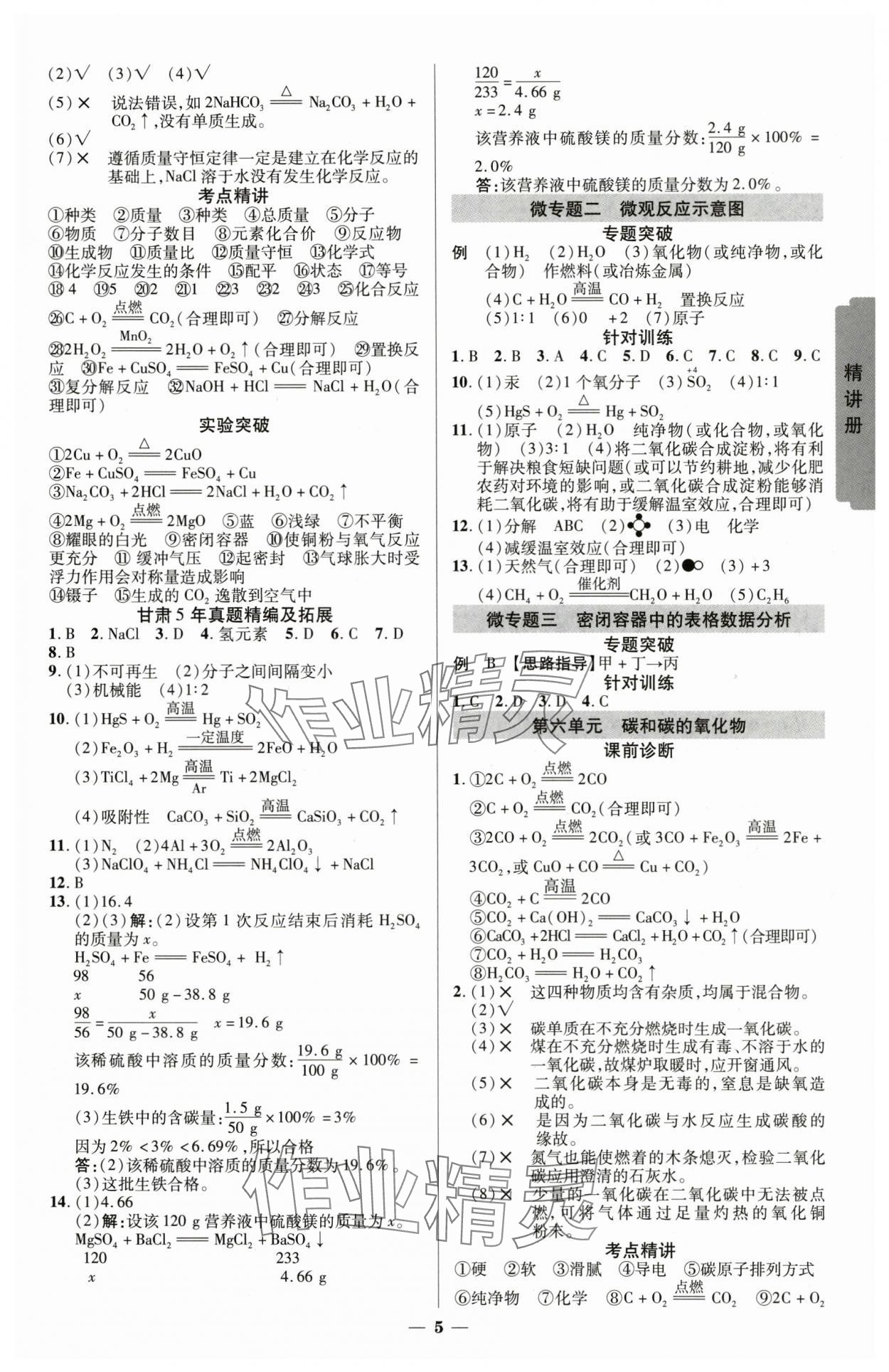 2025年練客中考提優(yōu)方案化學甘肅專版 第4頁