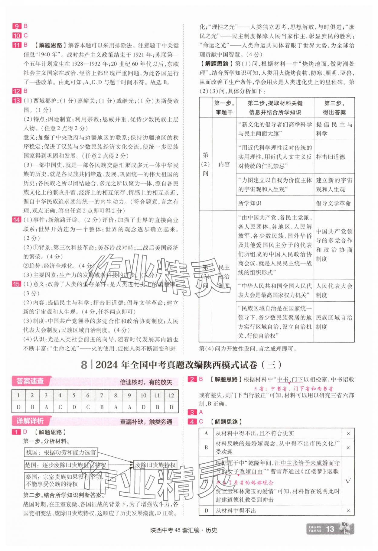 2025年金考卷45套匯編歷史陜西專版 第13頁(yè)