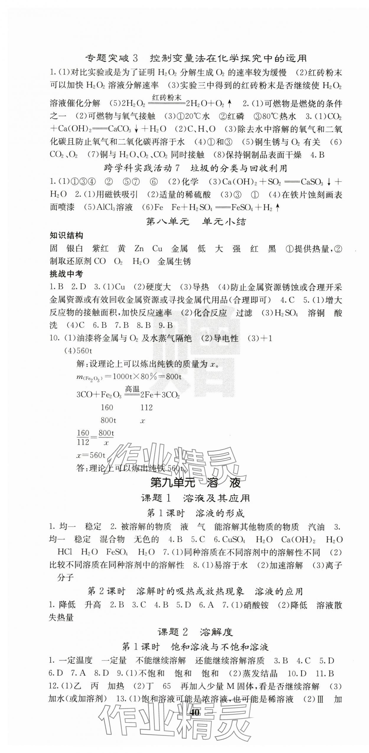 2025年課堂點(diǎn)睛九年級化學(xué)下冊人教版湖南專版 第4頁