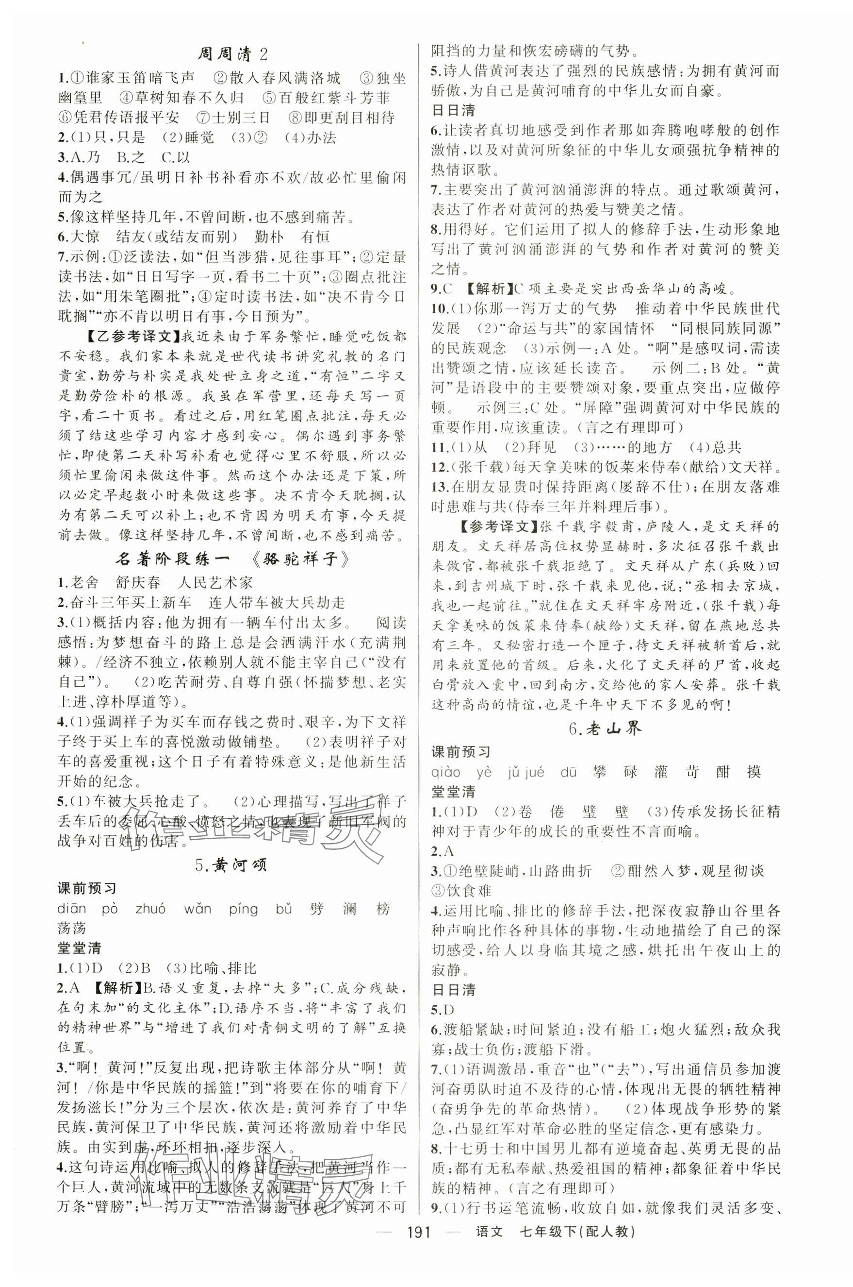 2025年四清導(dǎo)航七年級(jí)語(yǔ)文下冊(cè)人教版 第3頁(yè)