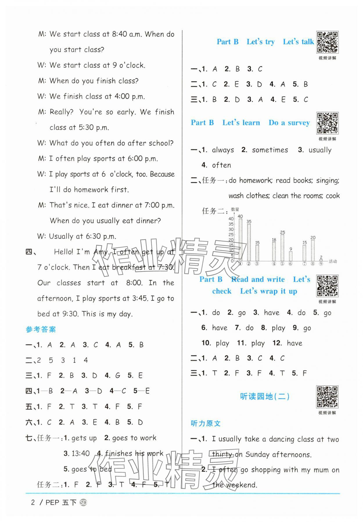 2025年阳光同学课时优化作业五年级英语下册人教版山东专版 第2页