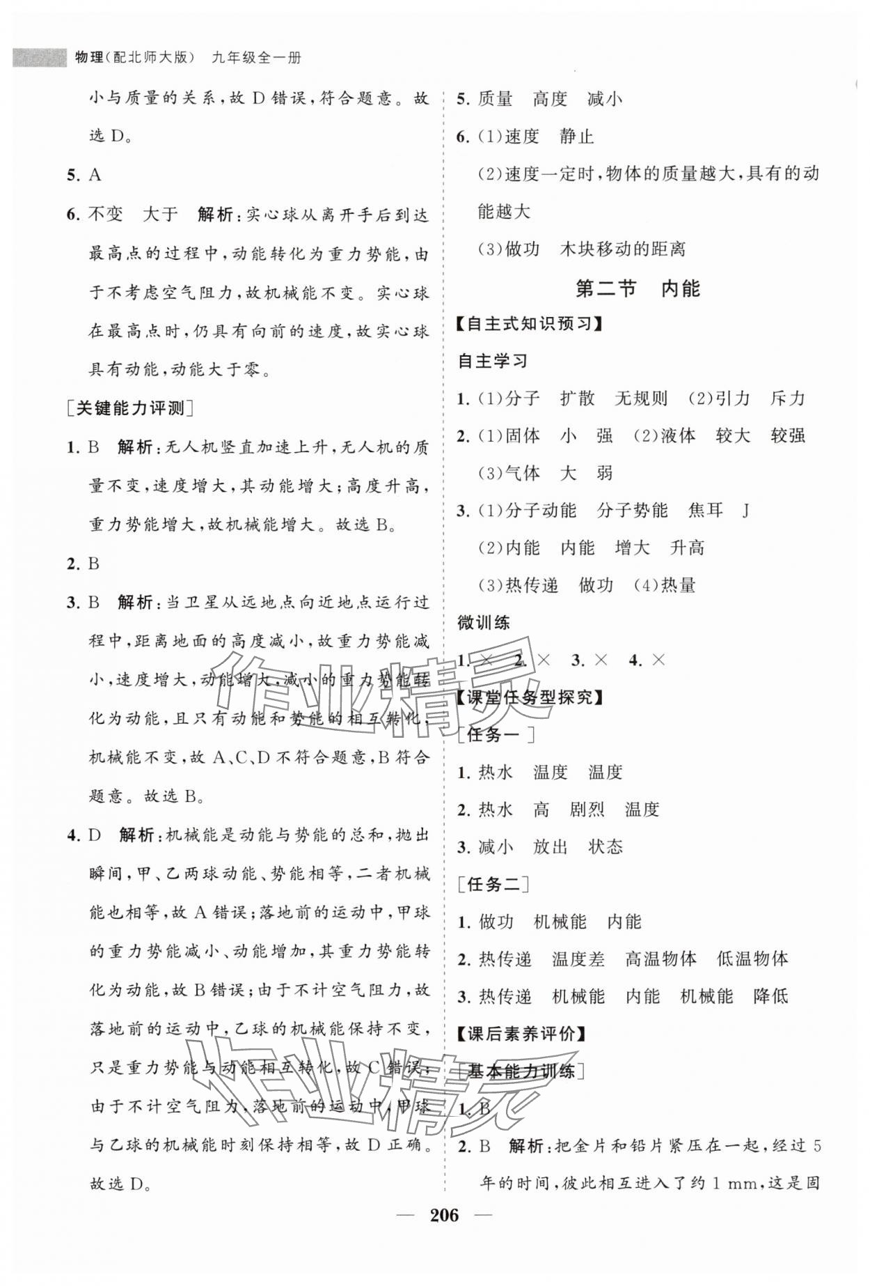 2025年新课程同步练习册九年级物理全一册北师大版 第2页