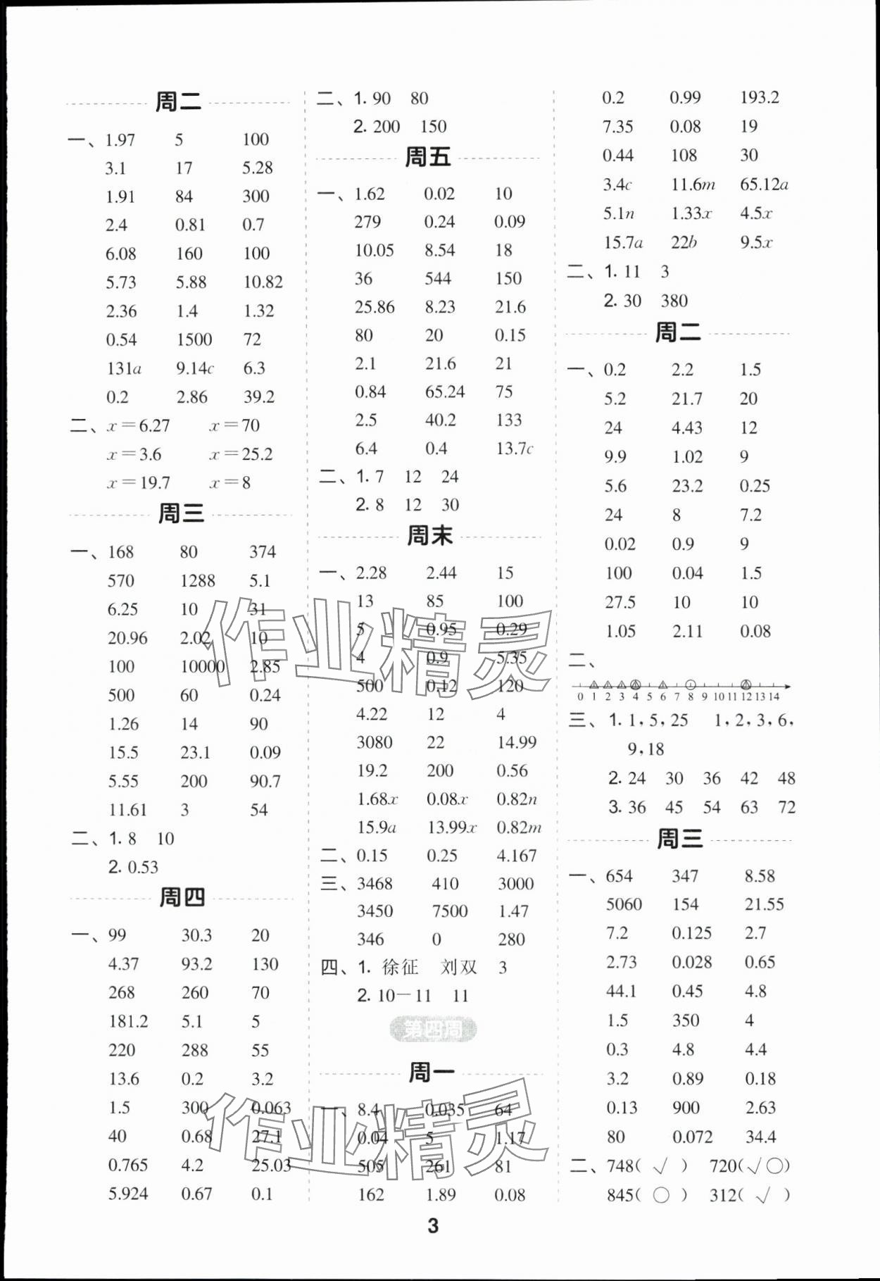 2024年一起計算山東畫報出版社五年級數(shù)學(xué)下冊蘇教版江蘇專版 第3頁