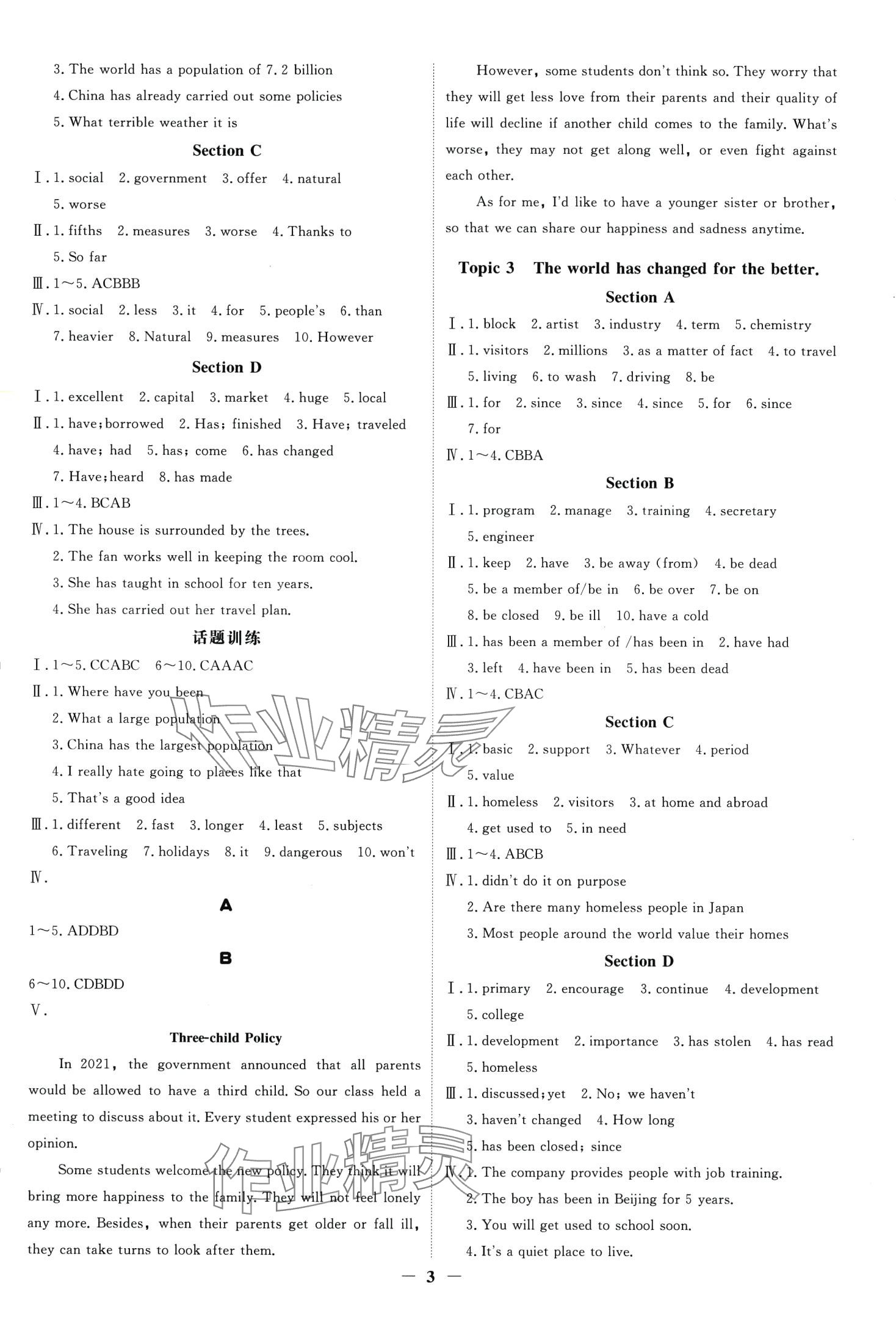 2024年初中同步导学案九年级英语全一册通用版 第3页