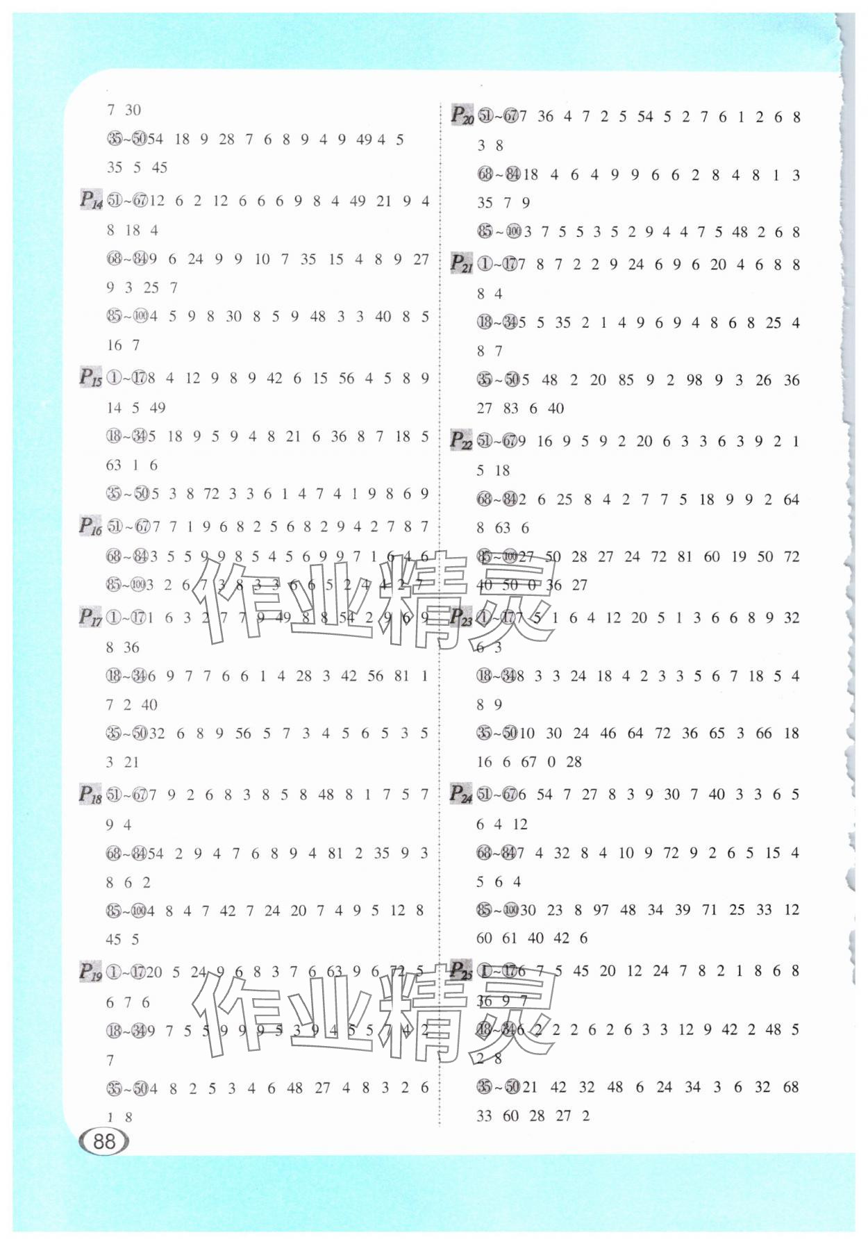 2025年全橫式每天100道口算題卡二年級下冊 第2頁