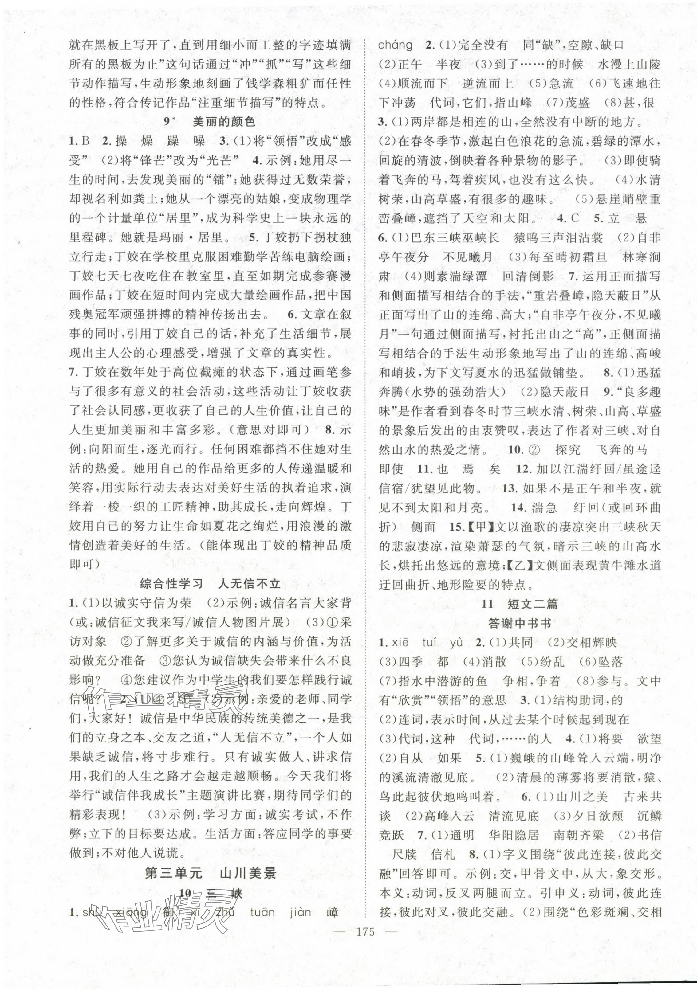 2024年名師學(xué)案八年級(jí)語(yǔ)文上冊(cè)人教版湖北專(zhuān)版 第3頁(yè)