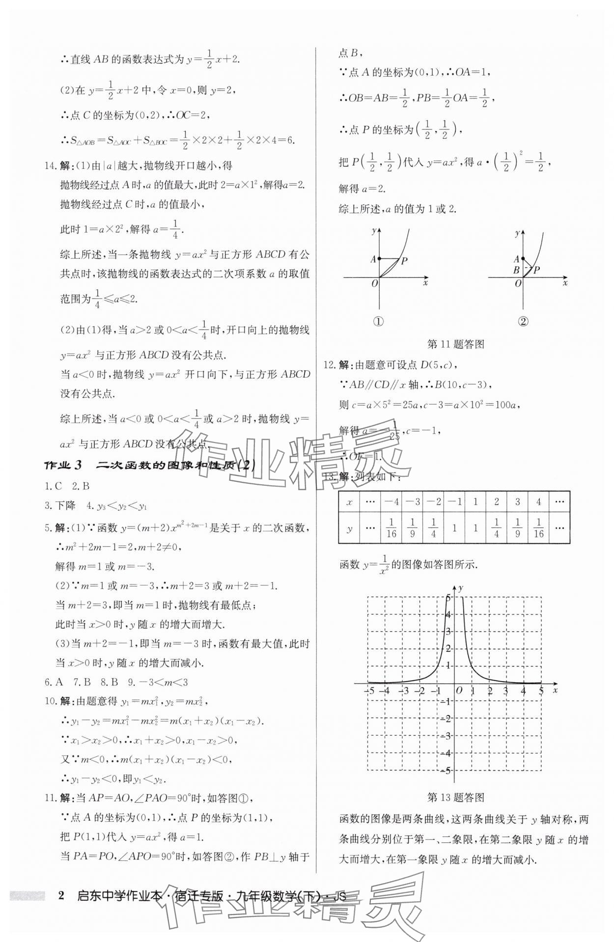 2025年启东中学作业本九年级数学下册苏科版宿迁专版 第2页