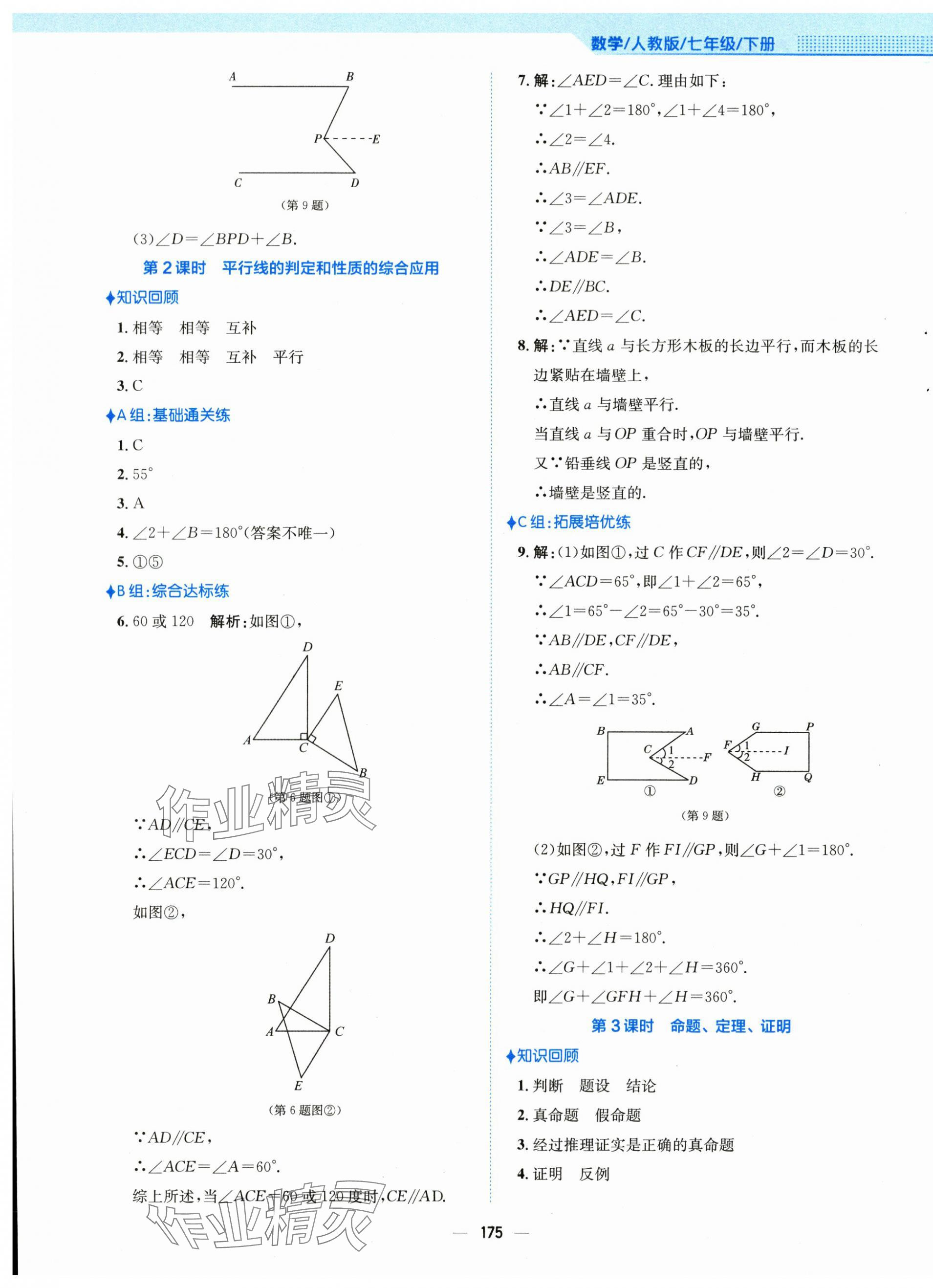 2024年新編基礎(chǔ)訓(xùn)練七年級數(shù)學(xué)下冊人教版 第7頁