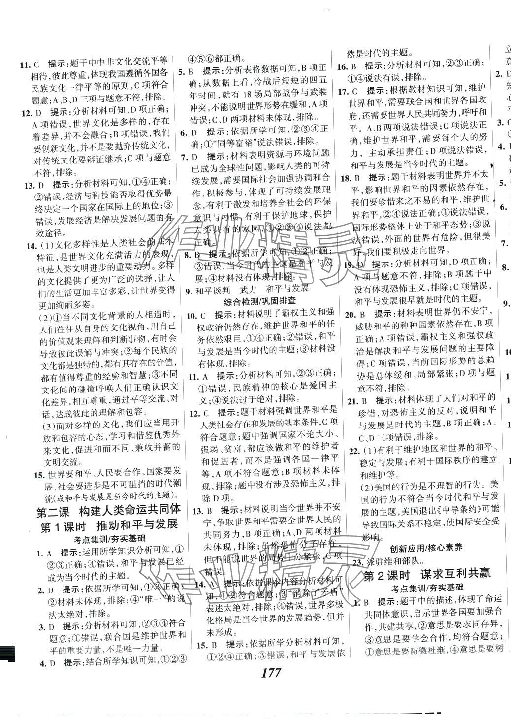 2024年全優(yōu)課堂九年級道德與法治下冊人教版 第3頁