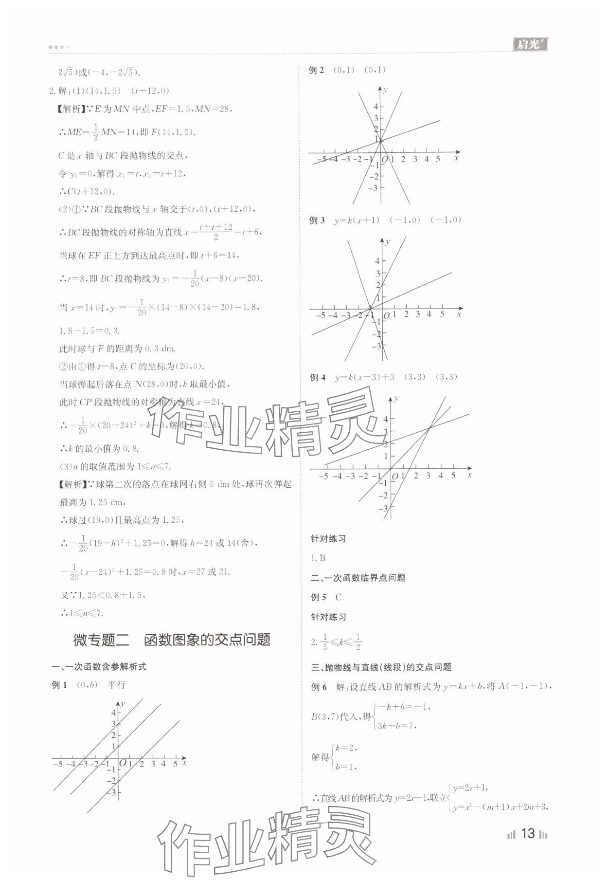 2024年中考精确制导数学河北专版 参考答案第13页