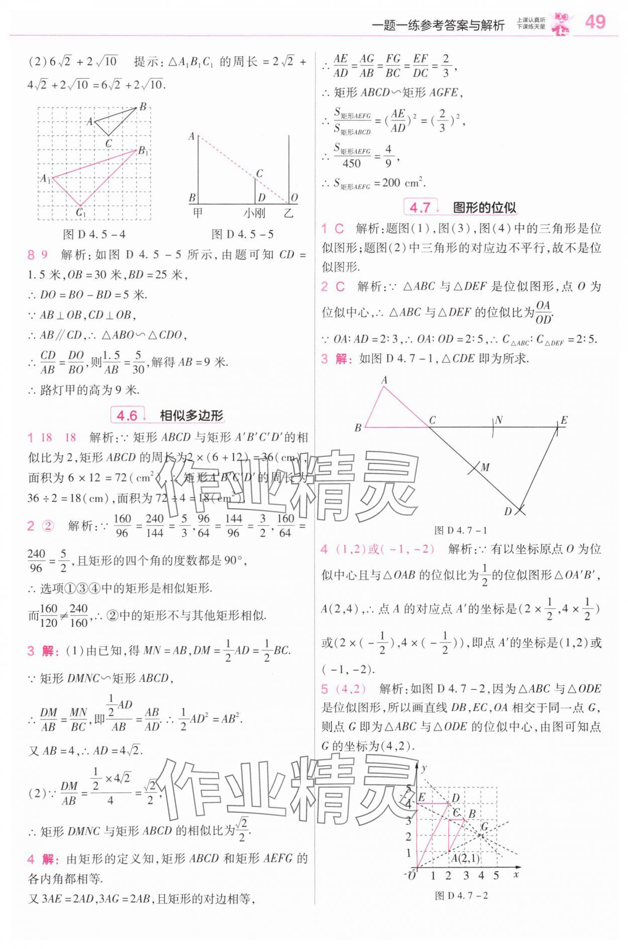 2025年教材课本九年级数学上册浙教版&nbsp;参考答案第5页