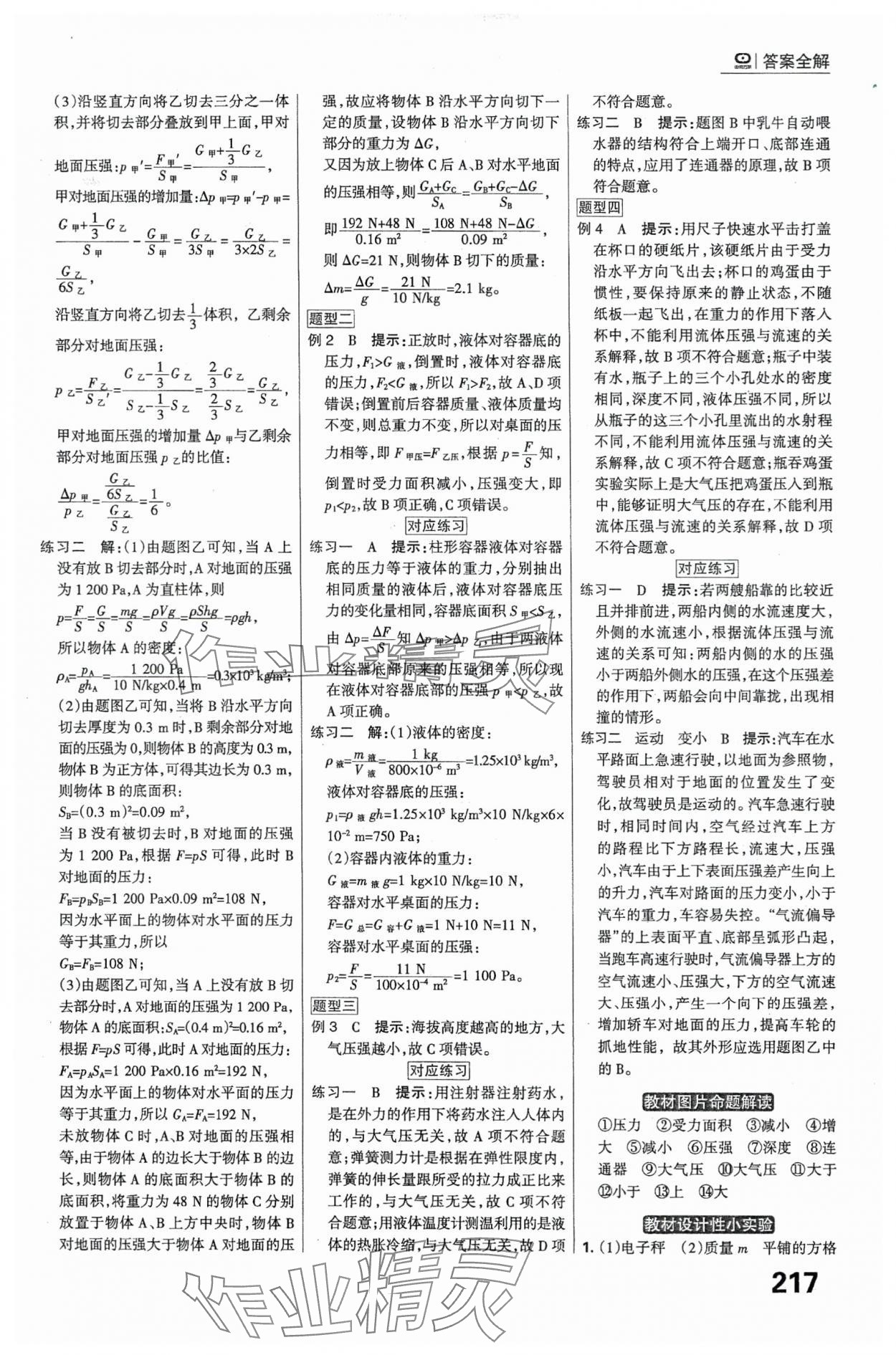 2024年全優(yōu)中考系統(tǒng)總復(fù)習(xí)物理河北專用 參考答案第11頁(yè)