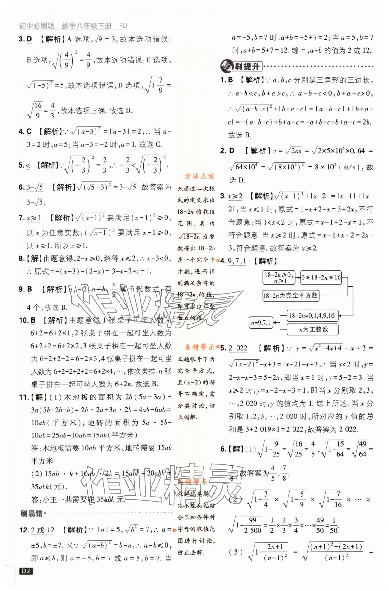 2024年初中必刷題八年級數(shù)學(xué)下冊人教版 第2頁